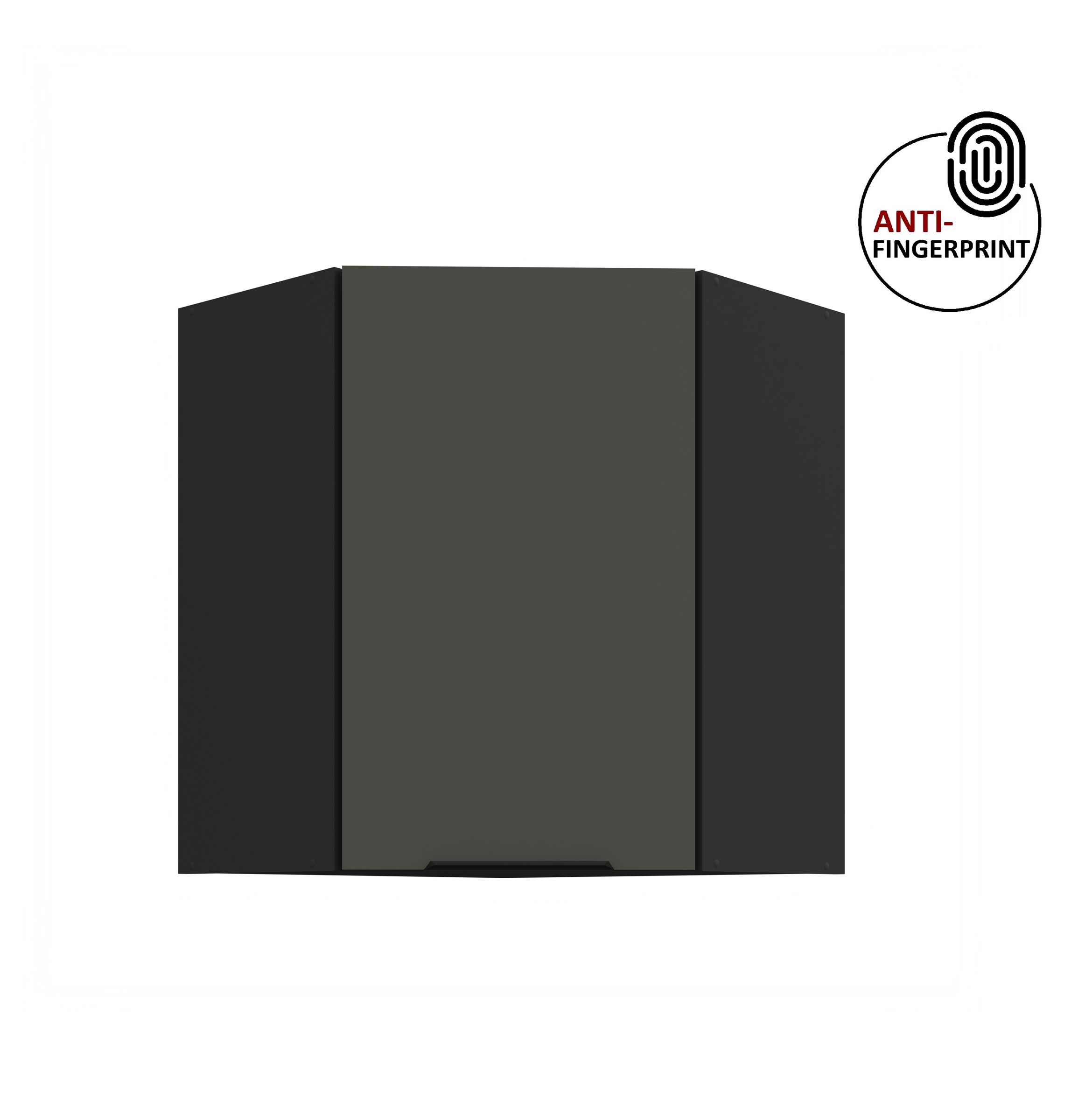 K&uuml;chen Eckschrank 60 cm K&uuml;che ARIA Graphite matt Anti Fingerprint K&uuml;chenzeile - Bild 1