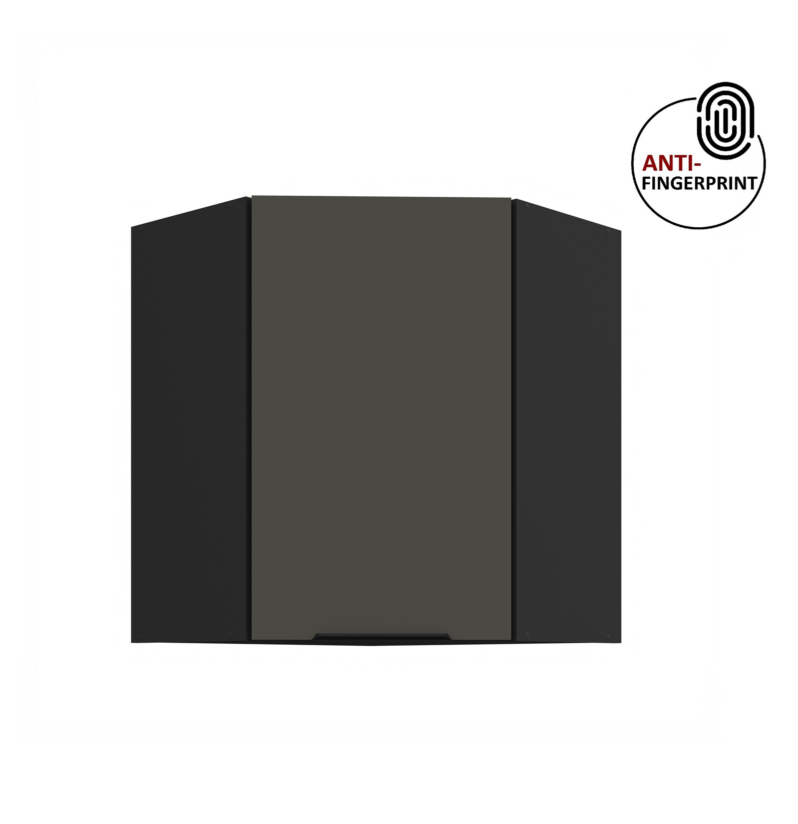 Küchen Eckschrank 60 cm Küche ARIA Graphite matt Anti Fingerprint Küchenzeile
