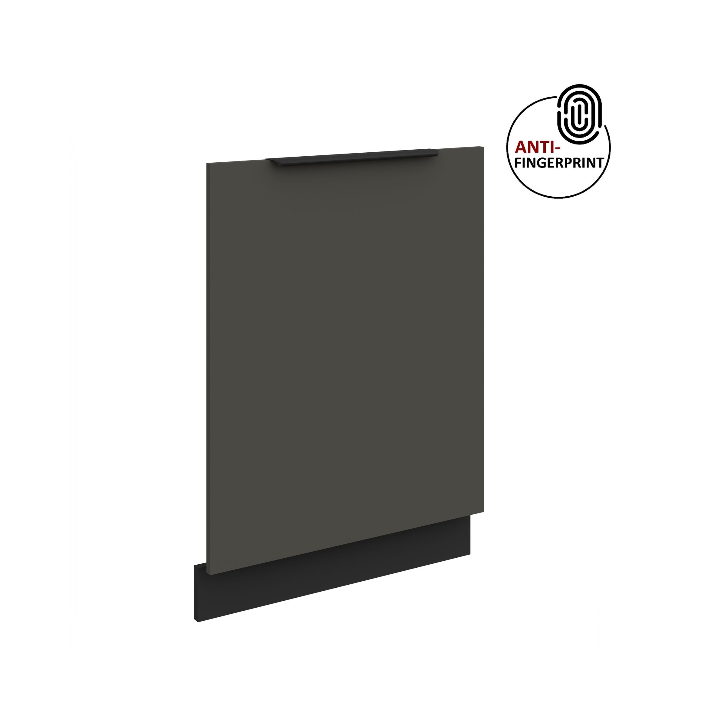 Frontblende f&uuml;r vollintegrierten Geschirrsp&uuml;ler 60 ARIA Graphite + Schwarz matt - Bild 1