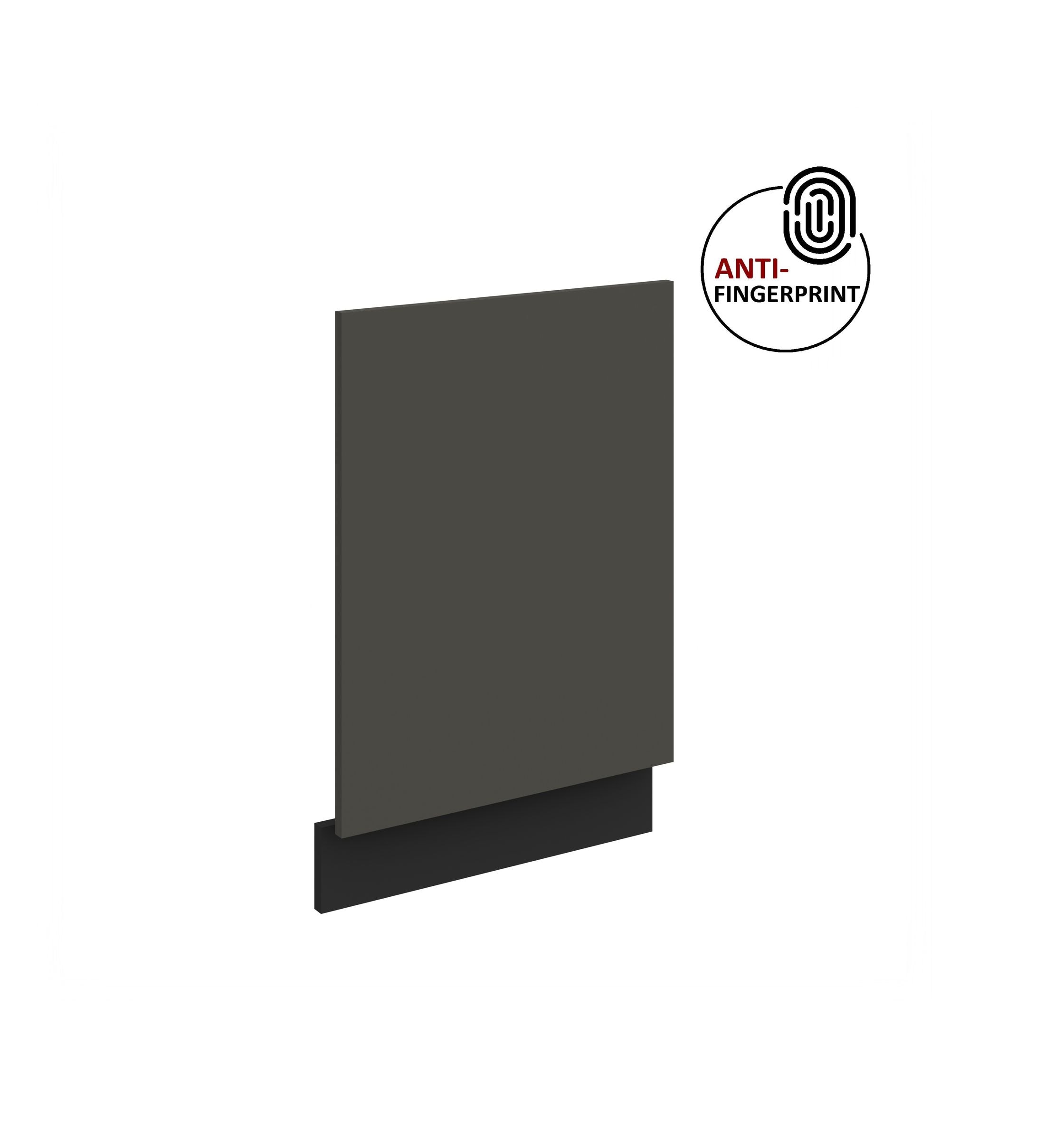 Frontblende f&uuml;r integrierten Geschirrsp&uuml;ler 45 cm ARIA Graphite + Schwarz matt - Bild 1