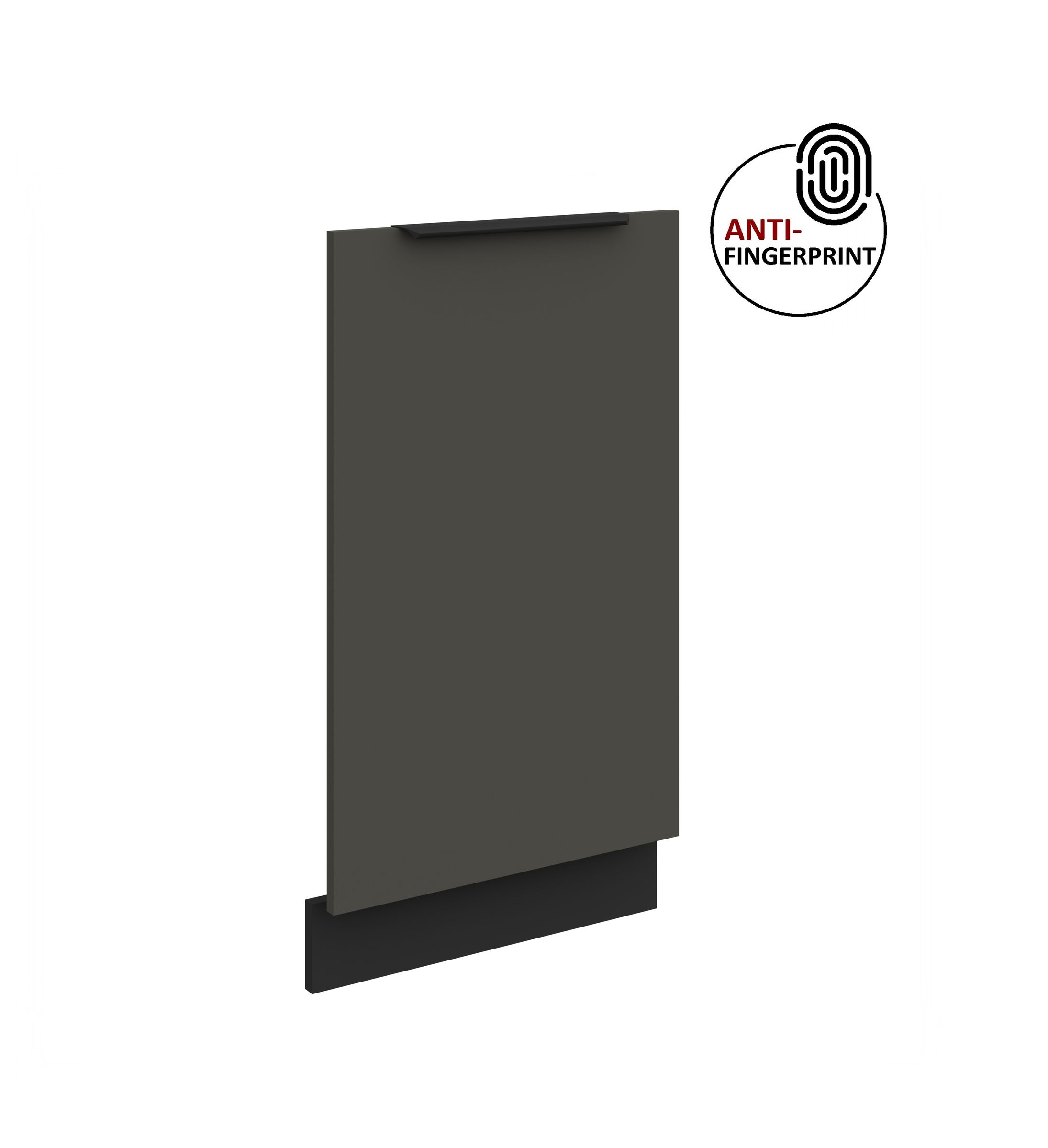 Frontblende f&uuml;r vollintegrierten Geschirrsp&uuml;ler 45 ARIA Graphite + Schwarz matt - Bild 1