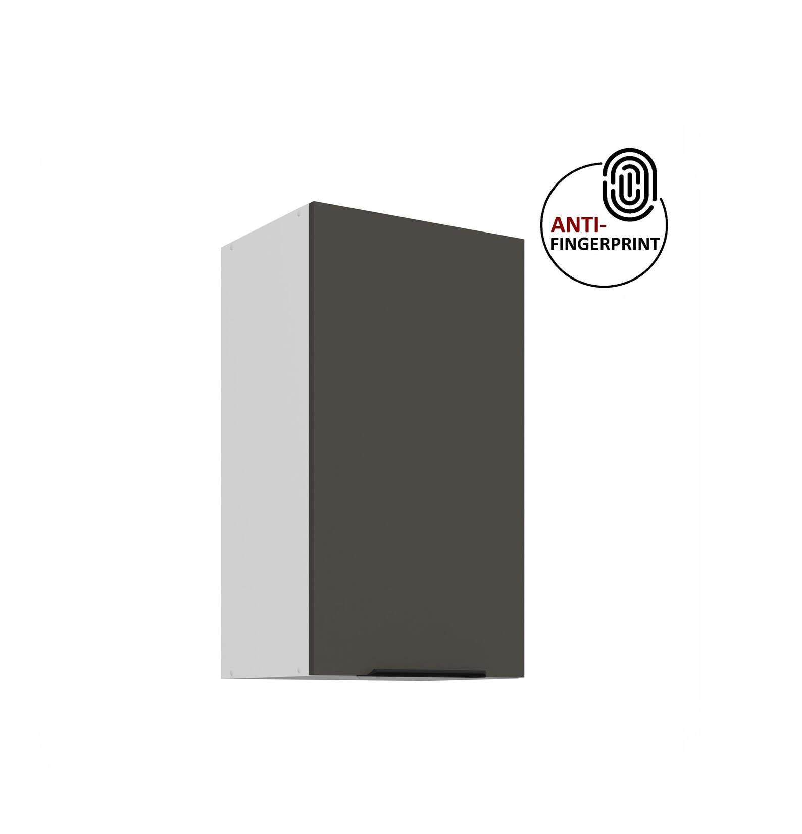 Küchen Hängeschrank 40 cm Küche ARIA Graphite matt Küchenzeile Anti Fingerprint