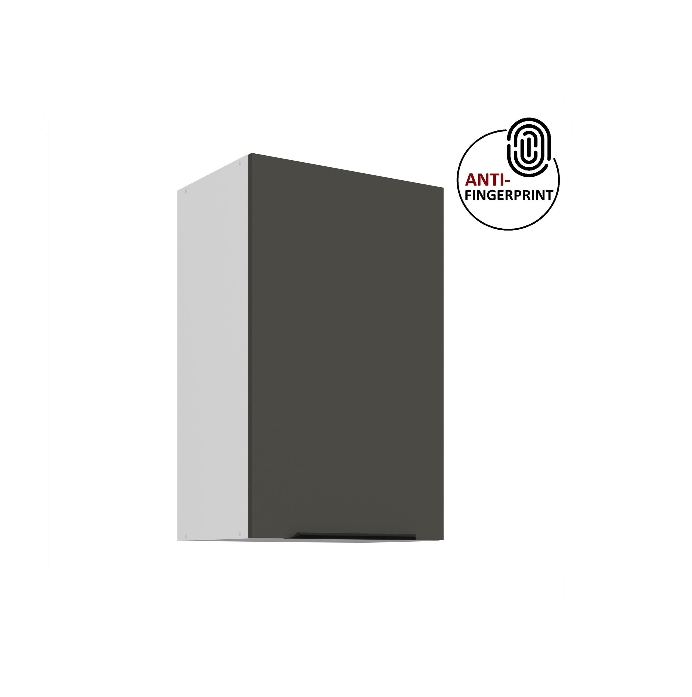 K&uuml;chen H&auml;ngeschrank 45 cm K&uuml;che ARIA Graphite matt K&uuml;chenzeile Anti Fingerprint - Bild 1