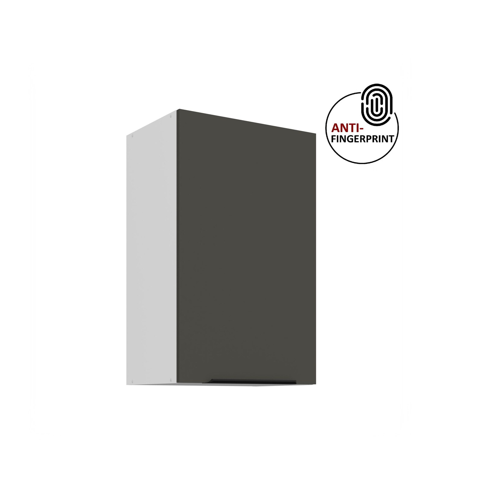 Küchen Hängeschrank 45 cm Küche ARIA Graphite matt Küchenzeile Anti Fingerprint