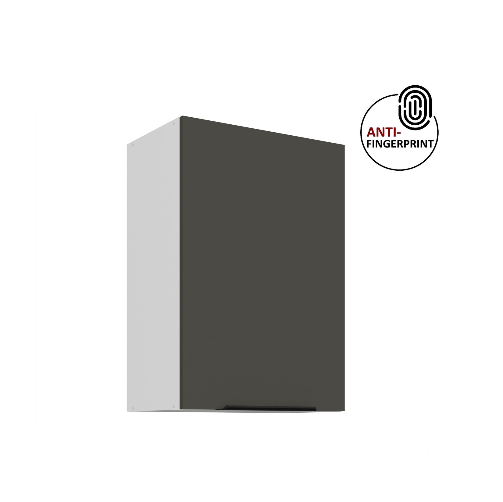 Küchen Hängeschrank 50 cm Küche ARIA Graphite matt Küchenzeile Anti Fingerprint