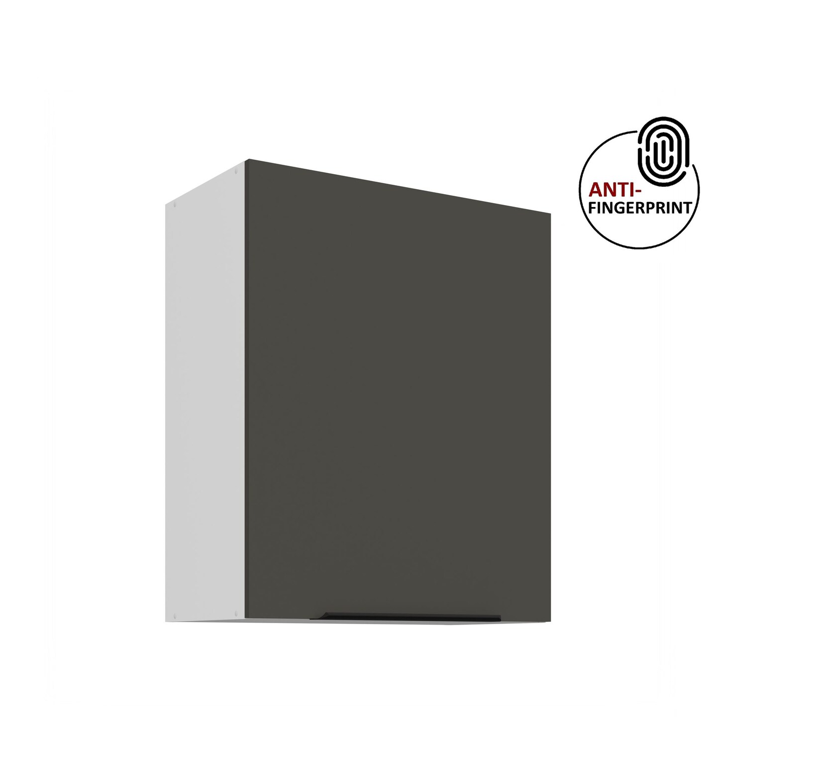 Küchen Hängeschrank 60 cm Küche ARIA Graphite matt Küchenzeile Anti Fingerprint