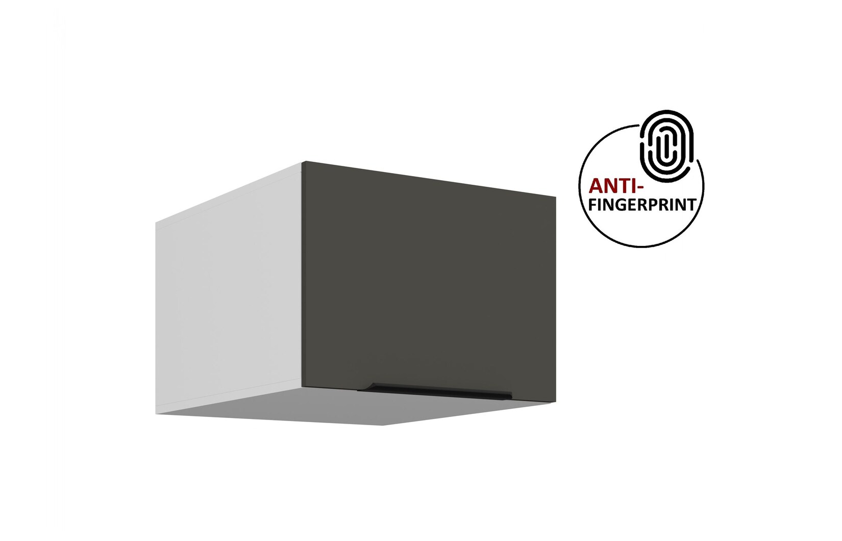 Küchen Aufsatzschrank 50 Küche ARIA Graphite matt Küchenzeile Anti Fingerprint