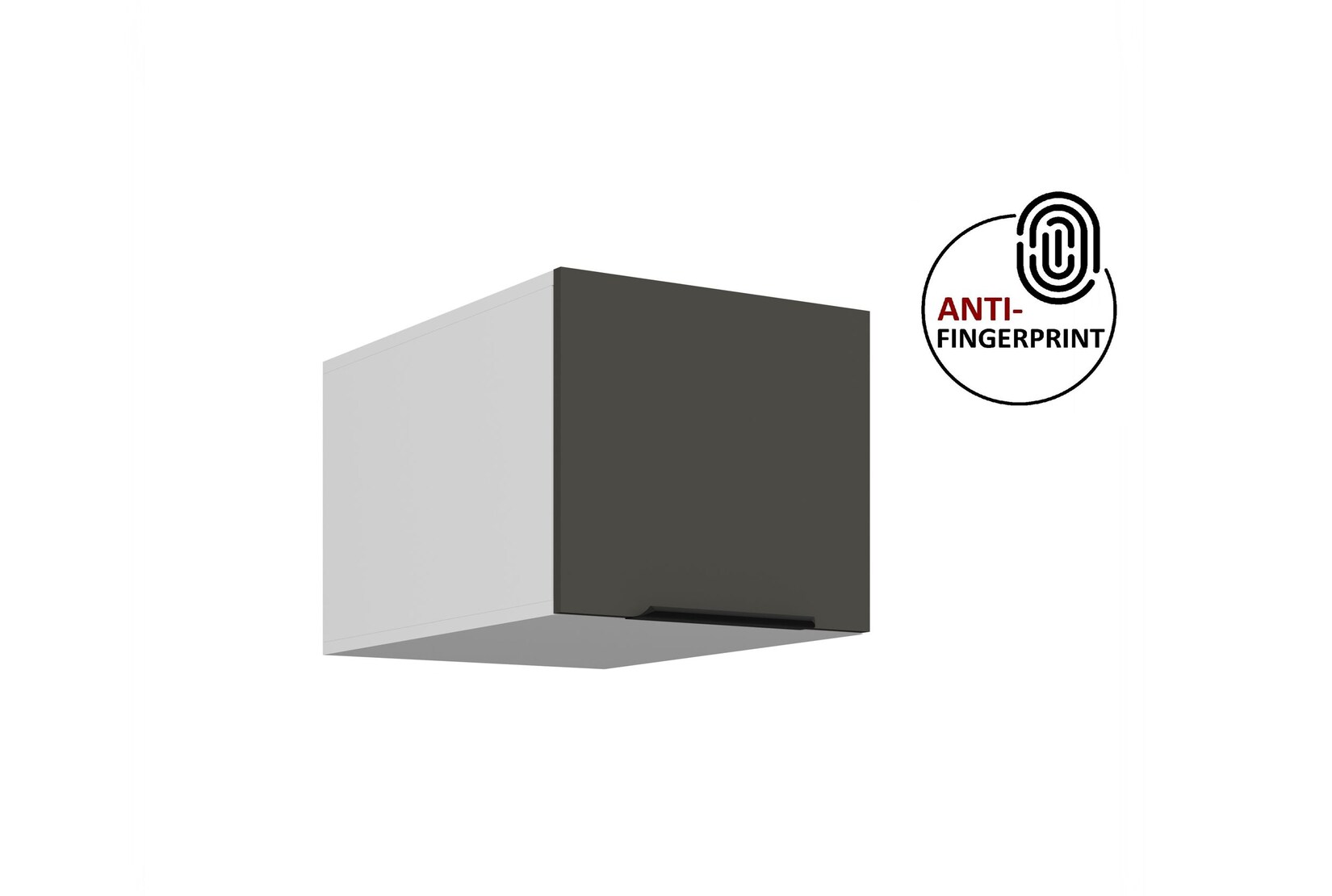 Küchen Aufsatzschrank 40 Küche ARIA Graphite matt Küchenzeile Anti Fingerprint