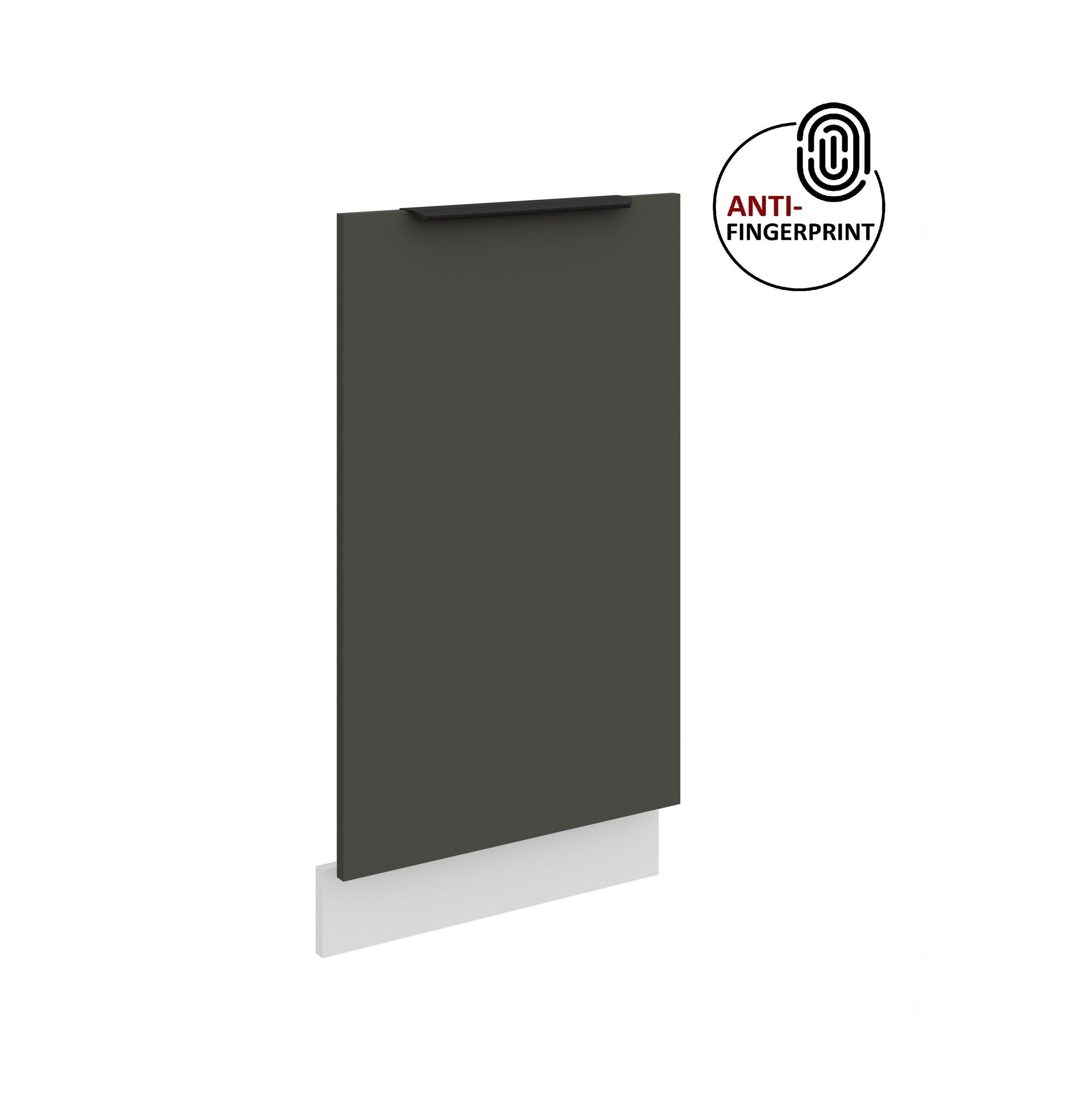 Frontblende f&uuml;r vollintegrierten Geschirrsp&uuml;ler 45 cm ARIA Graphite + Weiss matt - Bild 1