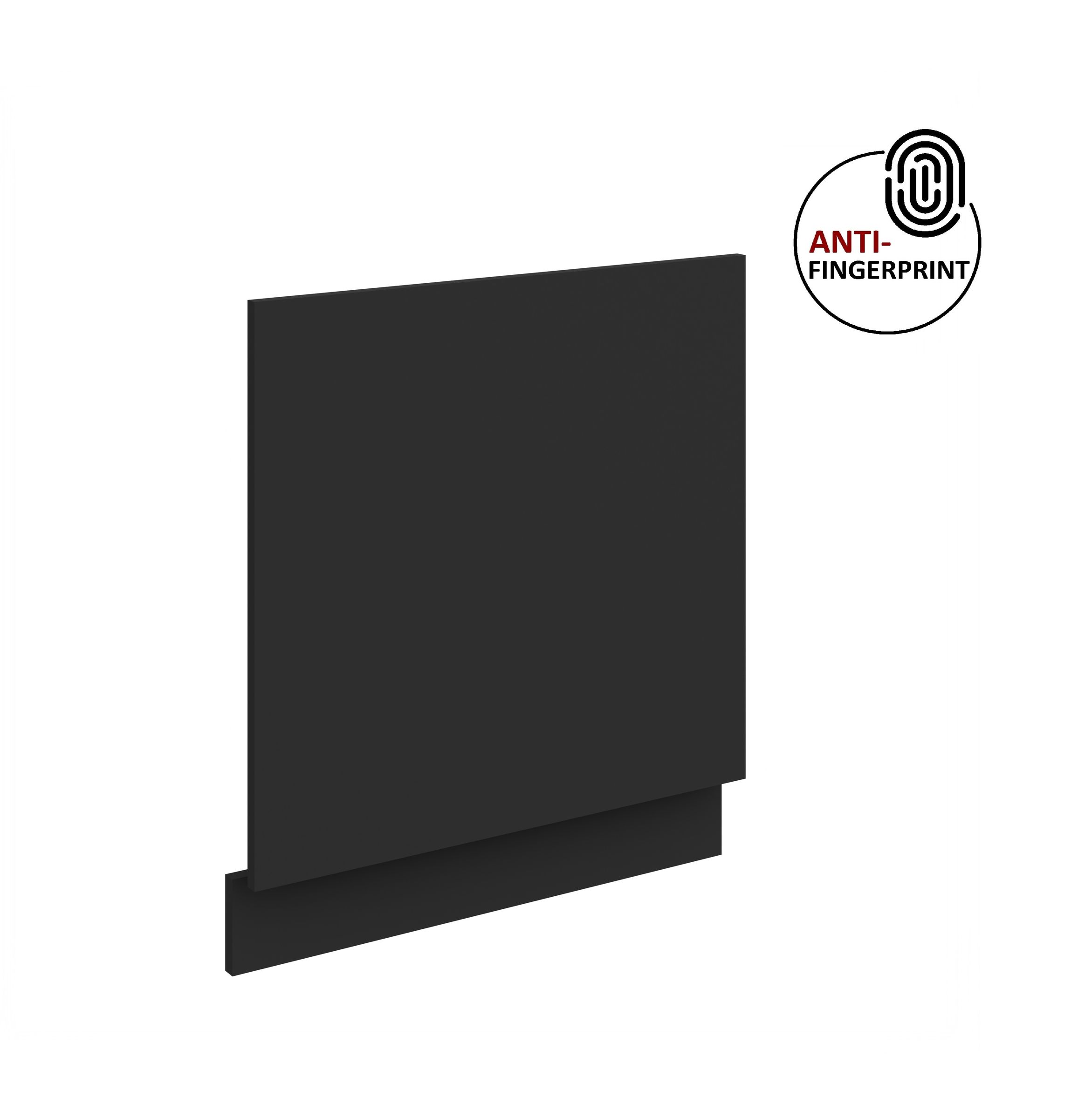 Frontblende f&uuml;r integrierten Geschirrsp&uuml;ler 60 cm ARIA Schwarz + Schwarz matt - Bild 1