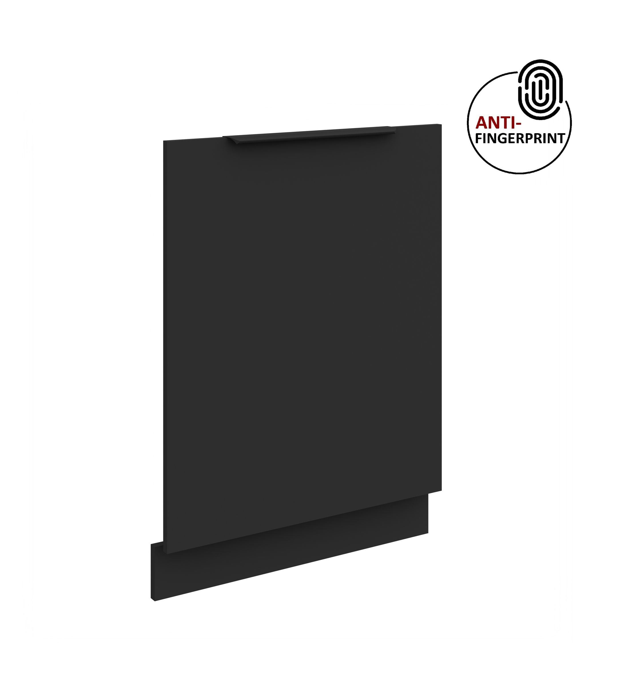 Frontblende f&uuml;r vollintegrierten Geschirrsp&uuml;ler 60 ARIA Schwarz + Schwarz matt - Bild 1