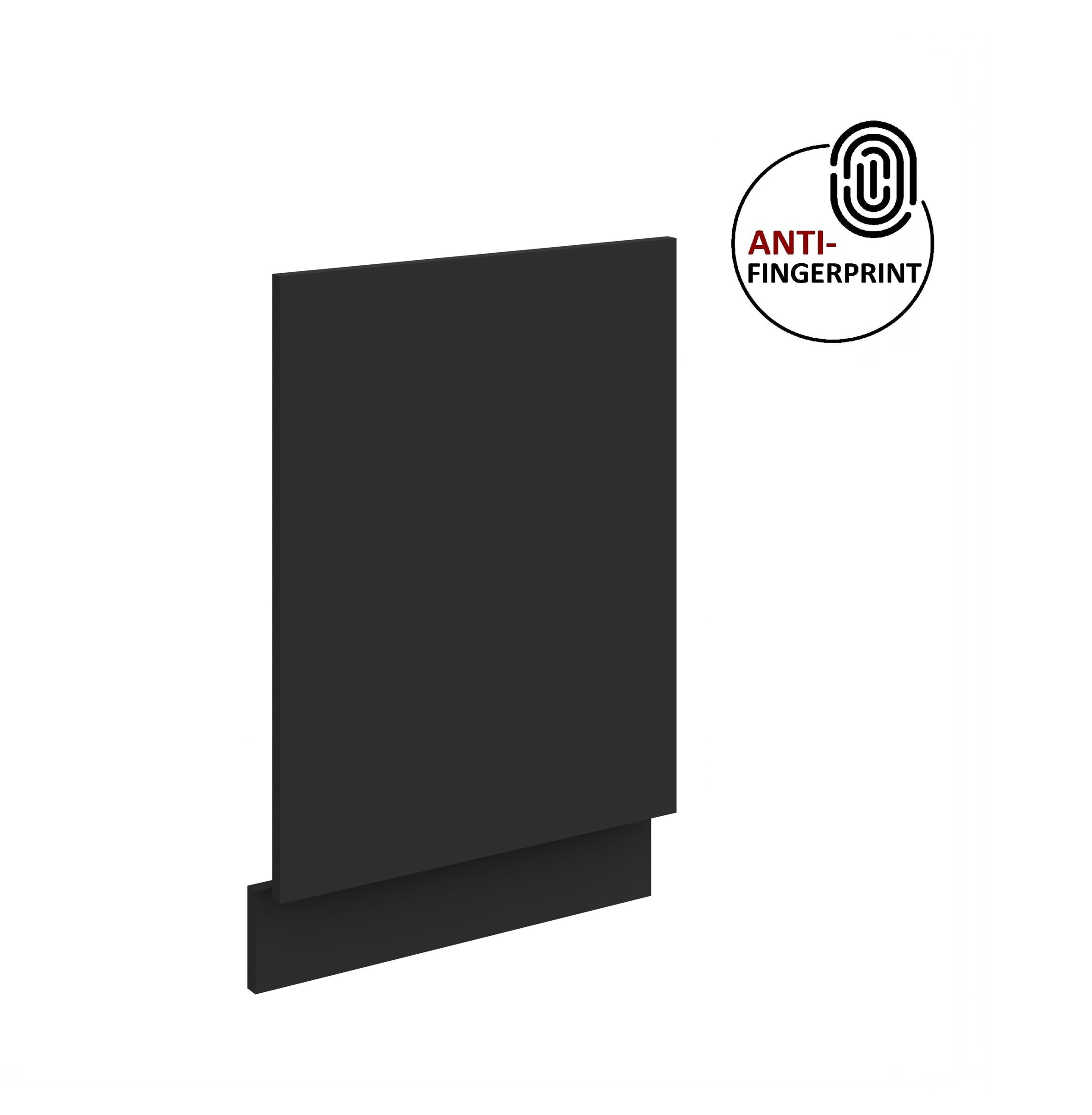 Frontblende f&uuml;r integrierten Geschirrsp&uuml;ler 45 cm ARIA Schwarz + Schwarz matt - Bild 1