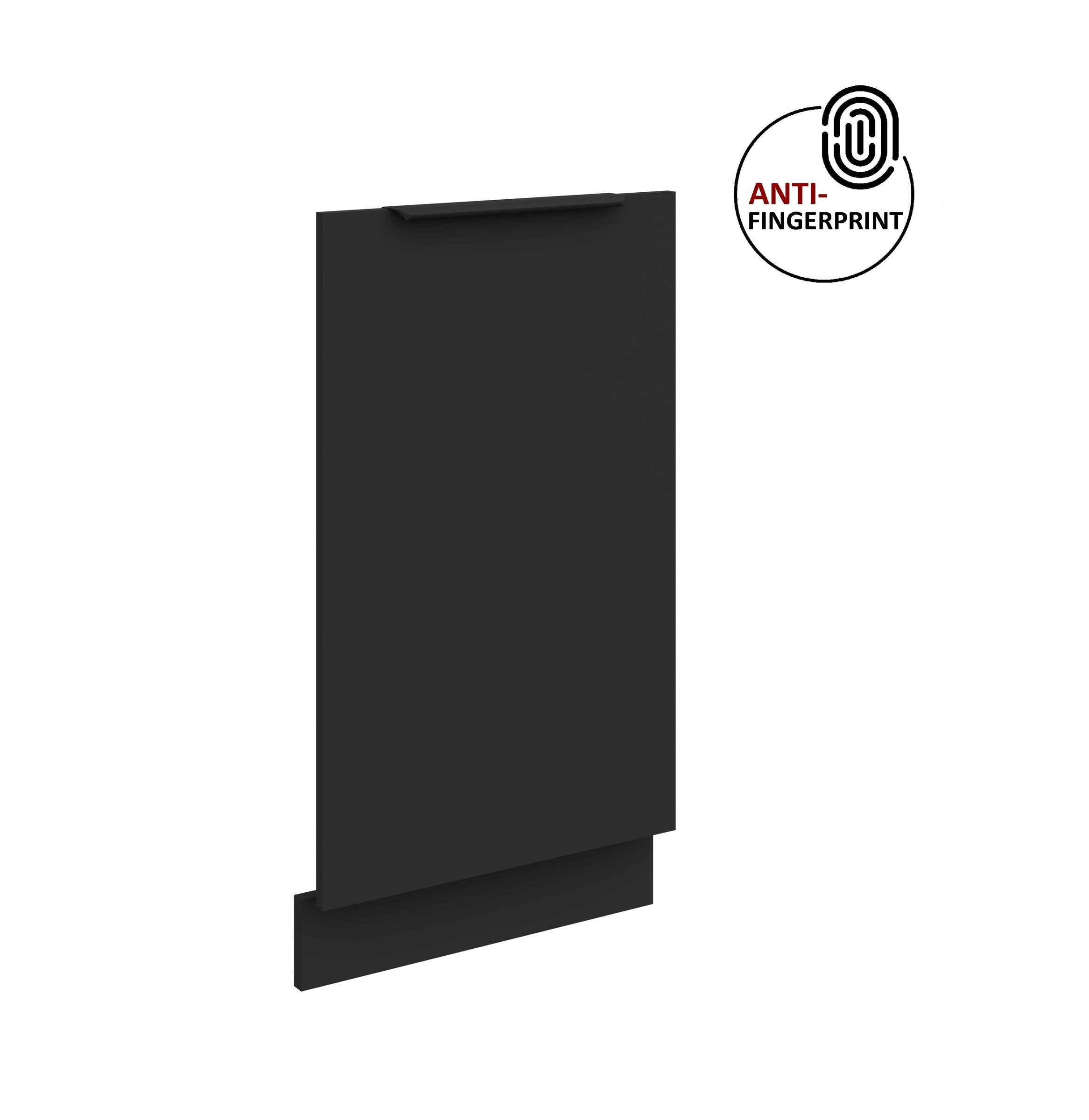 Frontblende f&uuml;r vollintegrierten Geschirrsp&uuml;ler 45 ARIA Schwarz + Schwarz matt - Bild 1