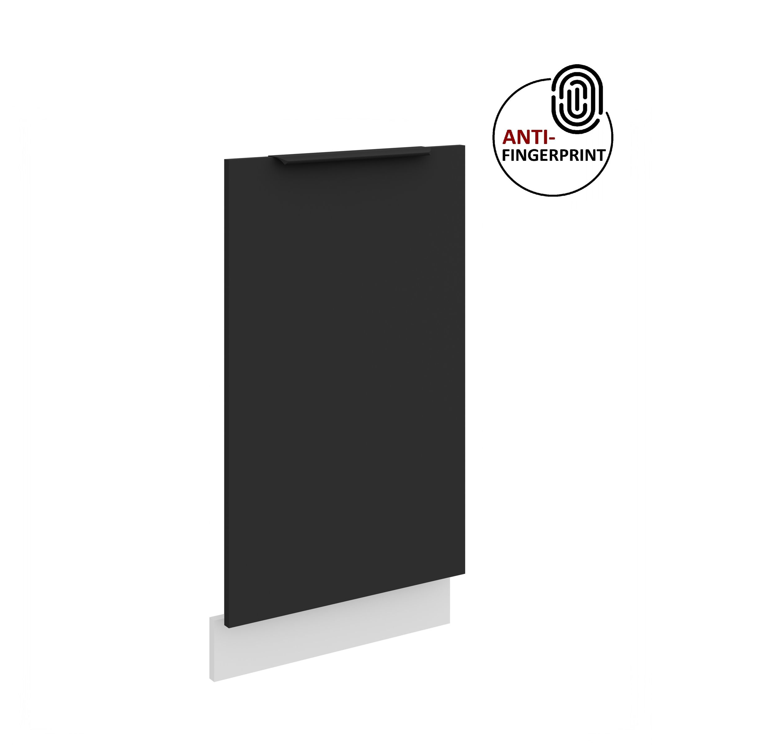 Frontblende f&uuml;r vollintegrierten Geschirrsp&uuml;ler 45 cm ARIA Schwarz + Weiss matt - Bild 1