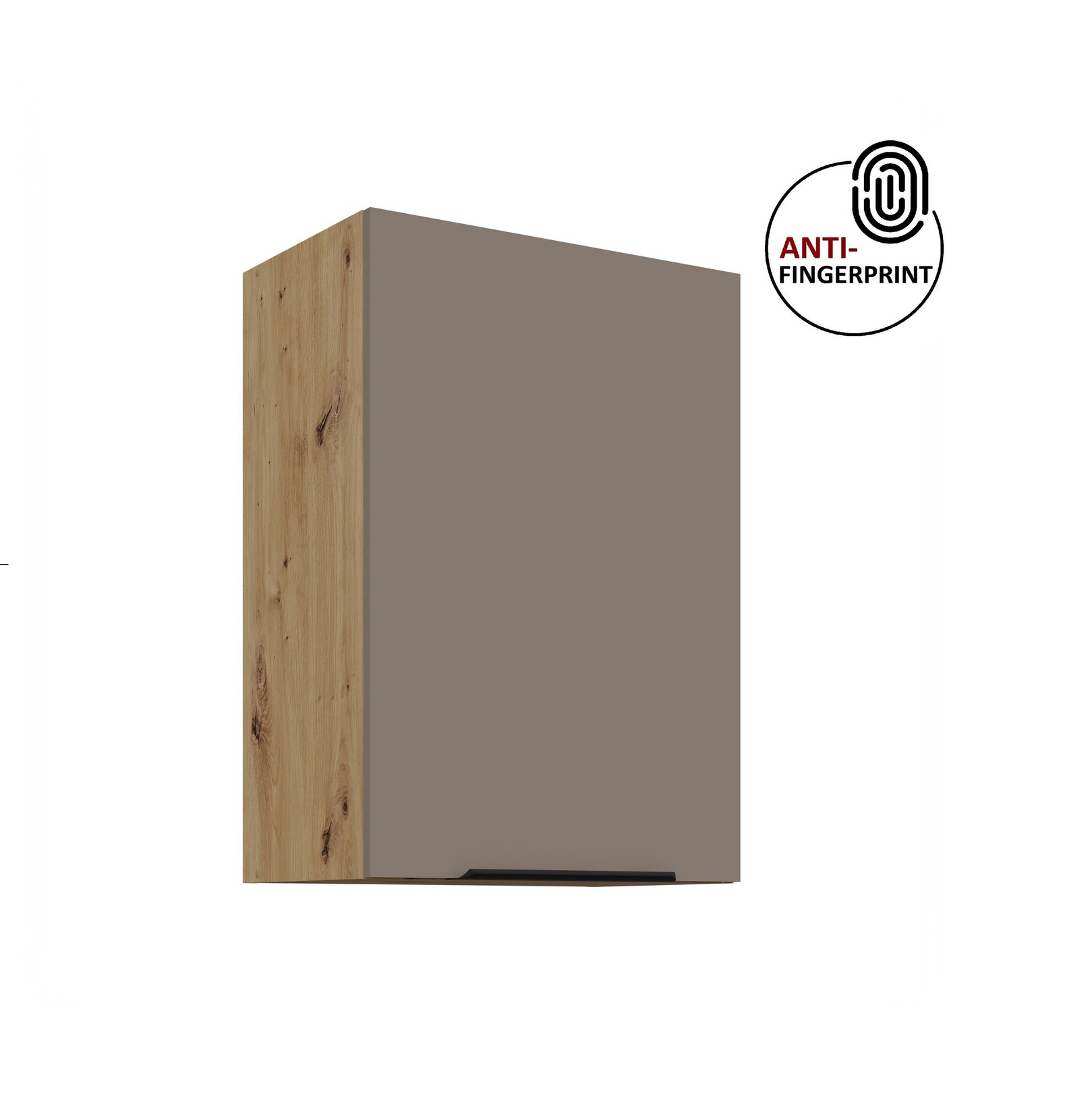 Küchen Hängeschrank 50 Küche ARIA Sandgrau matt Küchenzeile Anti Fingerprint