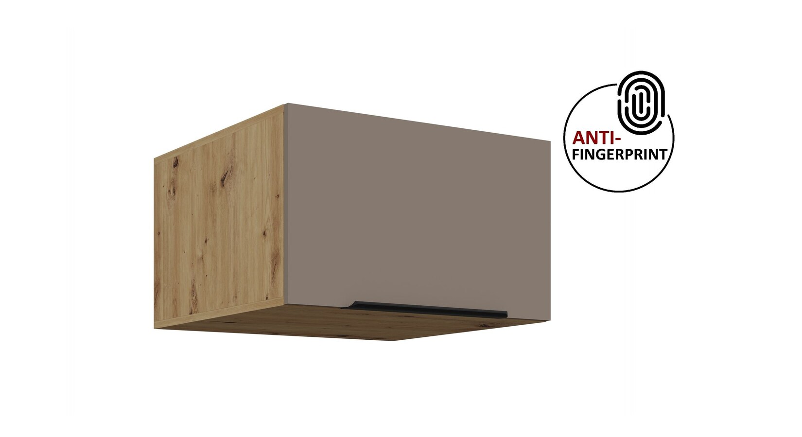 Küchen Aufsatzschrank 60 Küche ARIA Sandgrau matt Küchenzeile Anti Fingerprint