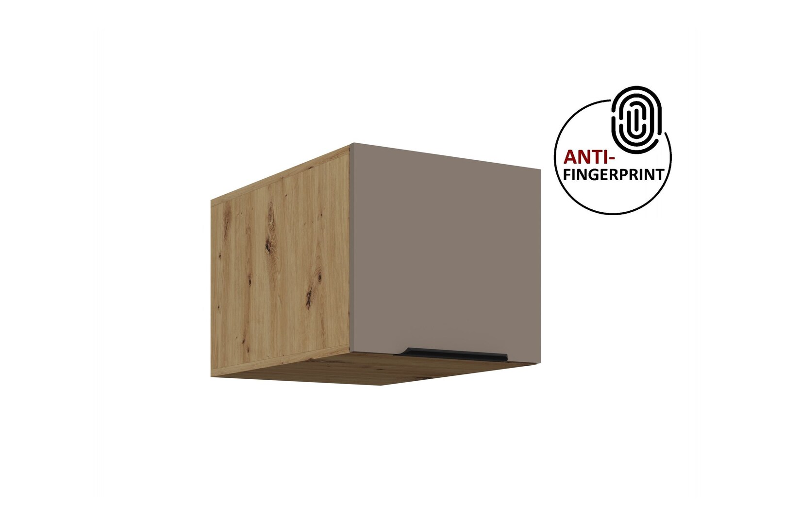 Küchen Aufsatzschrank 40 Küche ARIA Sandgrau Küchenzeile Anti Fingerprint
