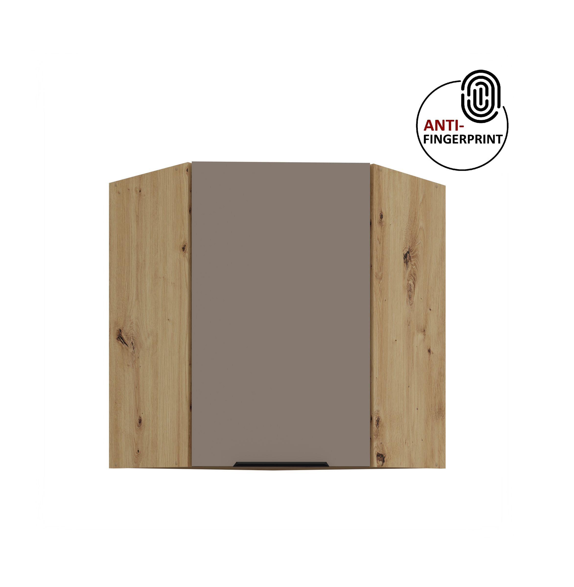 K&uuml;chen Eckschrank 60 cm K&uuml;che ARIA Sandgrau matt Anti Fingerprint K&uuml;chenzeile - Bild 1