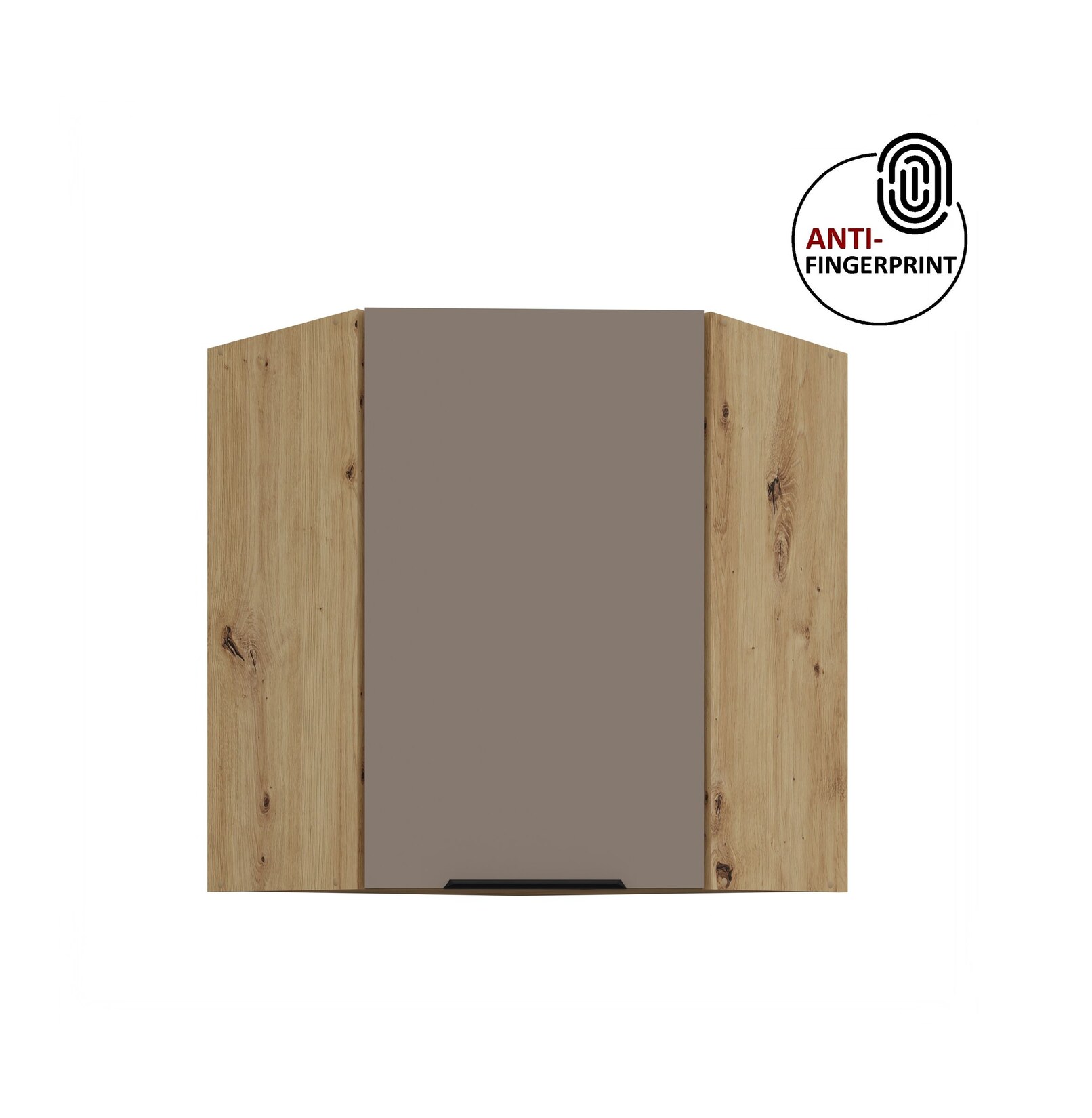 Küchen Eckschrank 60 cm Küche ARIA Sandgrau matt Anti Fingerprint Küchenzeile