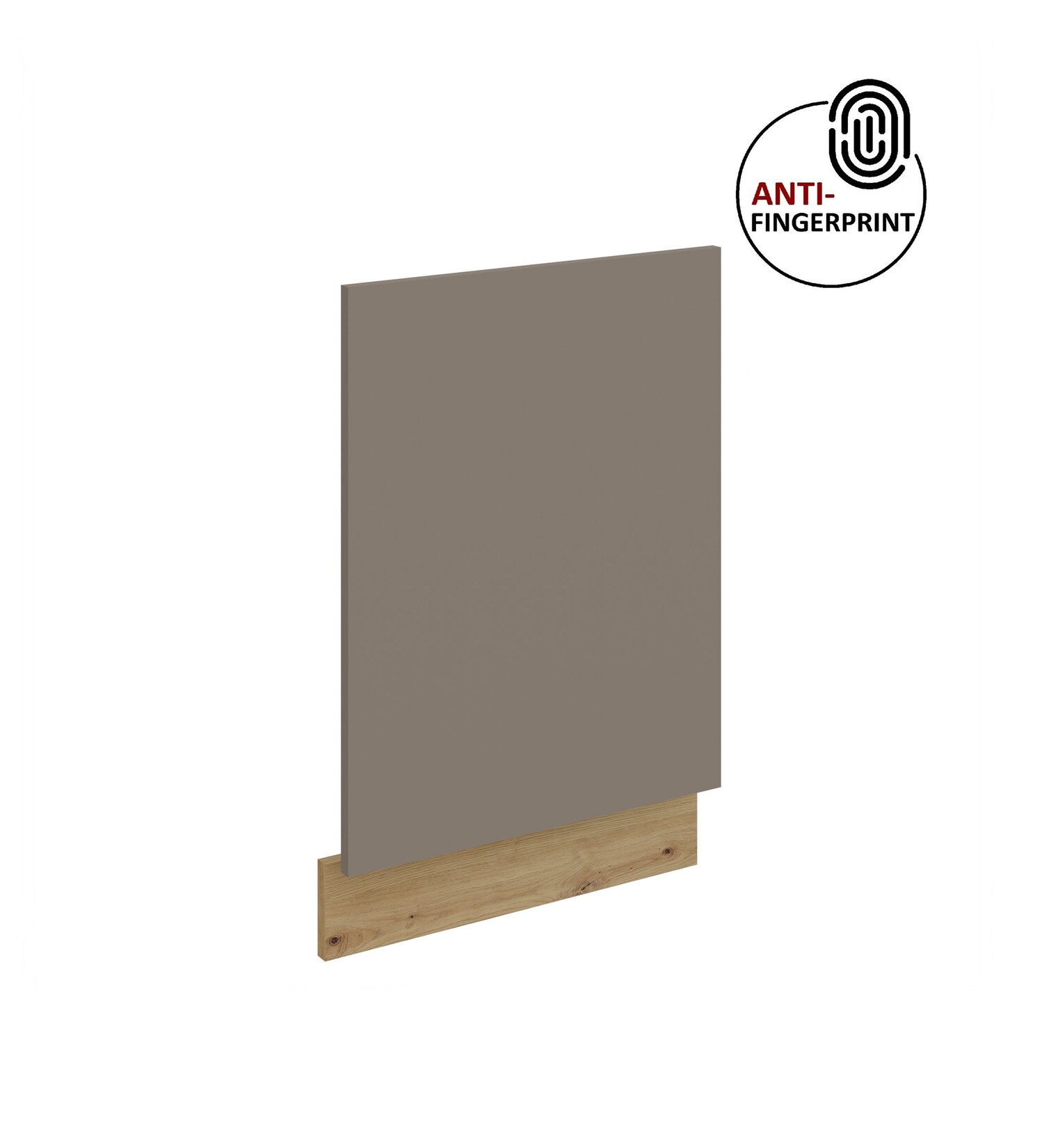 Frontblende für integrierten Geschirrspüler 45 cm ARIA Sandgrau + Eiche Artisan