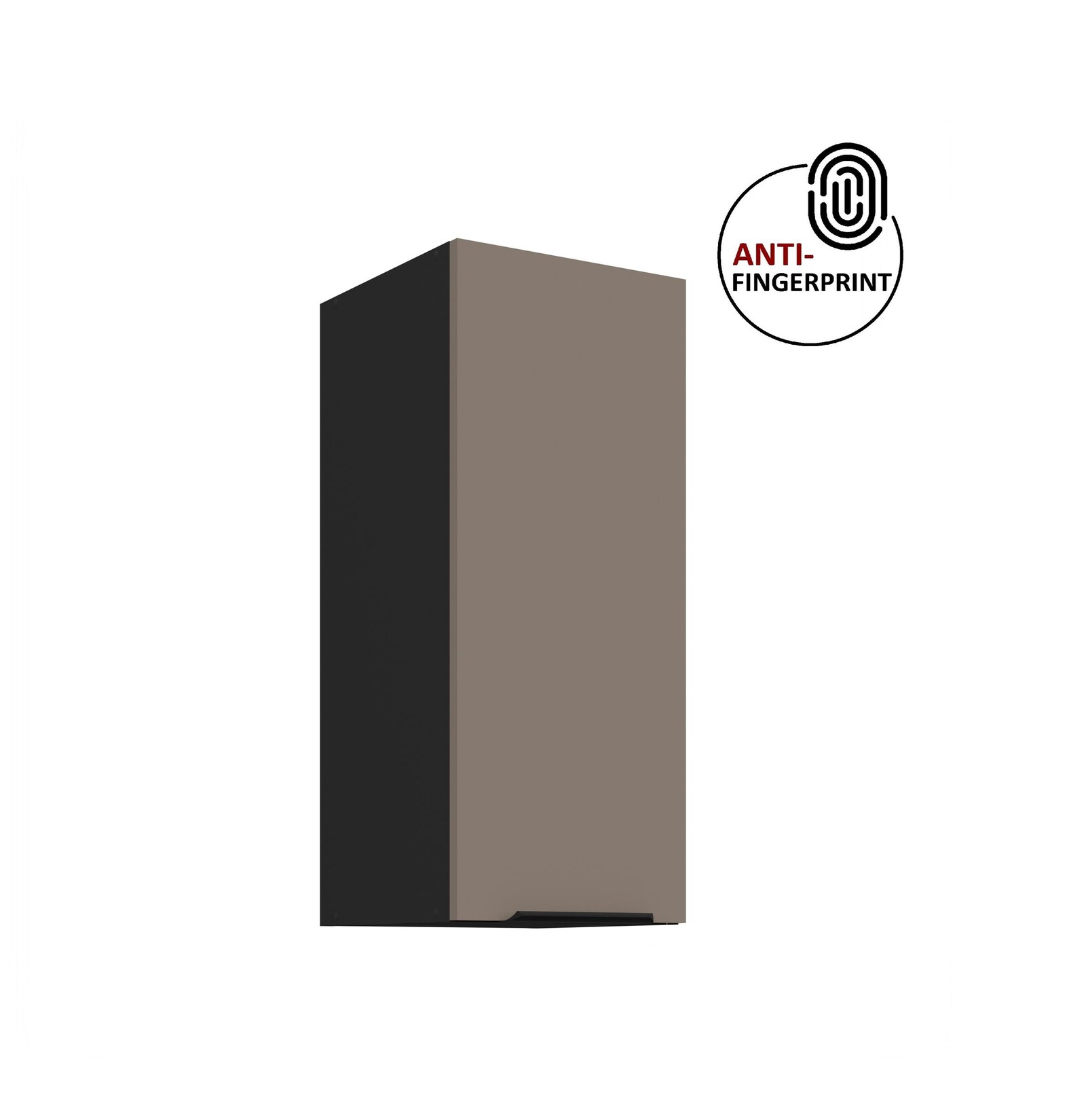 Küchen Hängeschrank 30 Küche ARIA Sandgrau matt Küchenzeile Anti Fingerprint