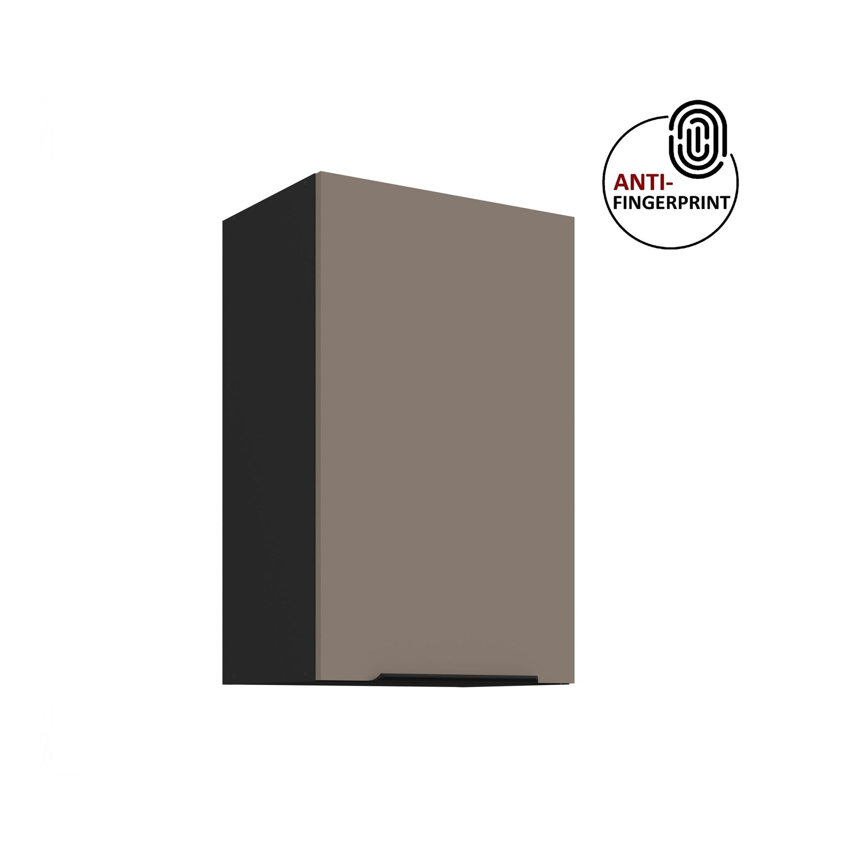 Küchen Hängeschrank 45 Küche ARIA Sandgrau matt Küchenzeile Anti Fingerprint