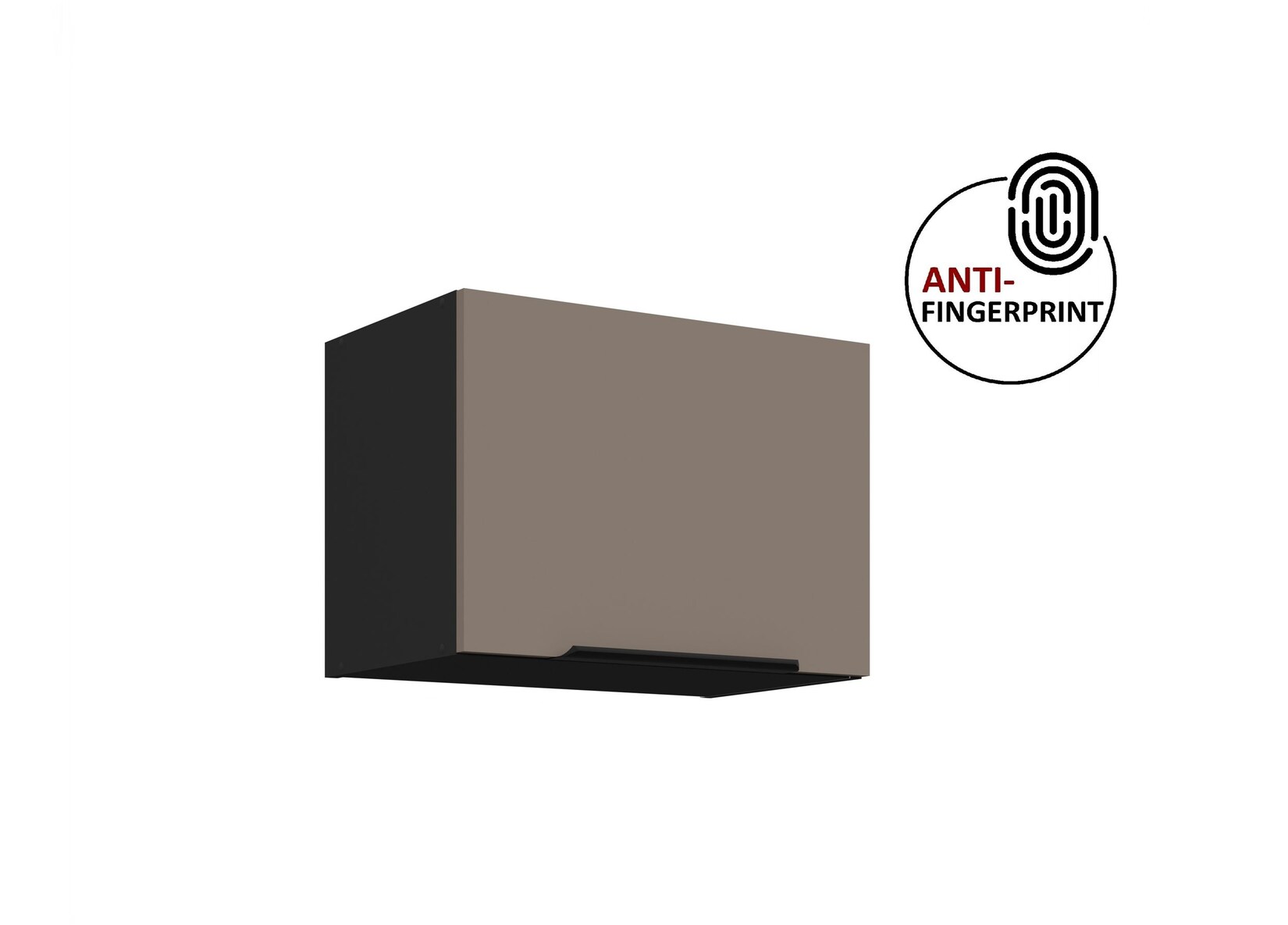 Küchen Hängeschrank 50 Küche ARIA Sandgrau matt Küchenzeile Anti Fingerprint