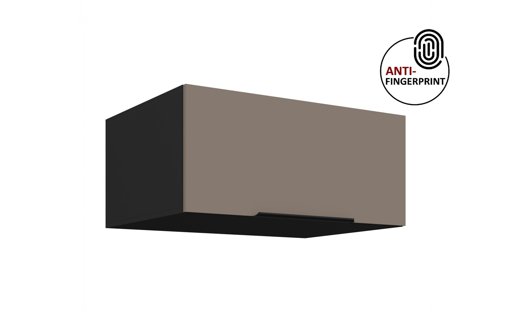 Küchen Aufsatzschrank 80 Küche ARIA Sandgrau matt Küchenzeile Anti Fingerprint