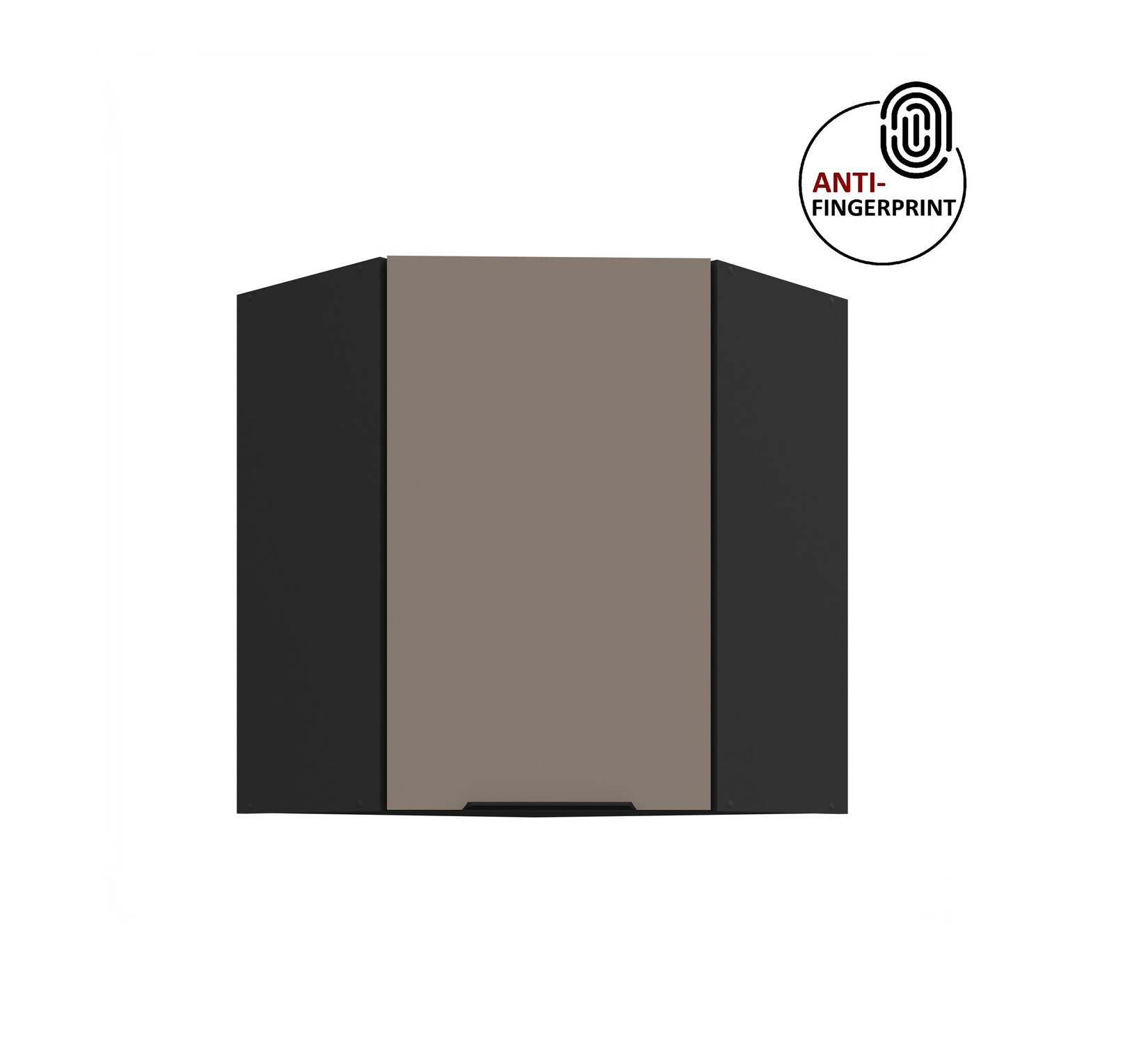 Küchen Eckschrank 60 cm Küche ARIA Sandgrau matt Anti Fingerprint Küchenzeile
