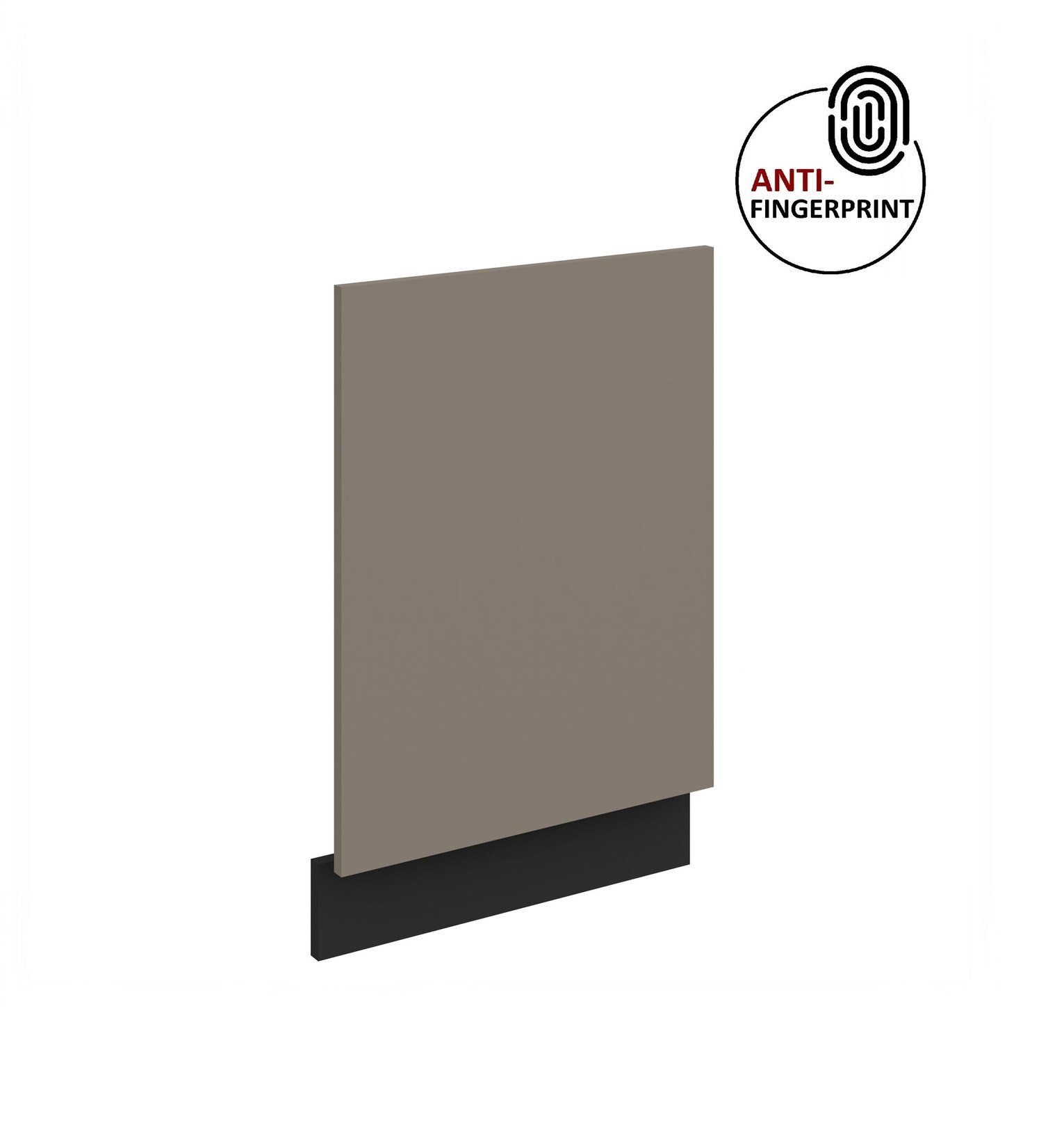 Frontblende für integrierten Geschirrspüler 45 cm ARIA Sandgrau + Schwarz matt