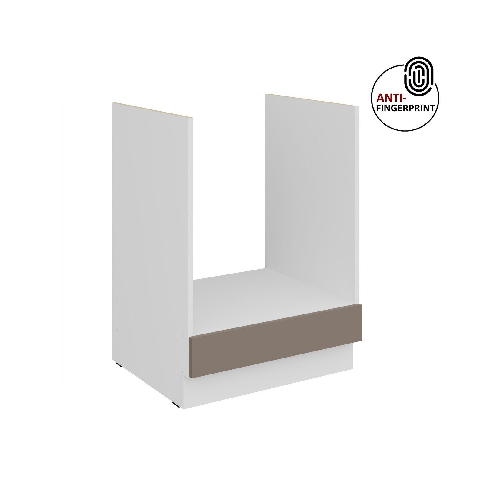 Küchen Herdschrank 60 cm Küche ARIA Sandgrau matt Anti Fingerprint Küchenzeile