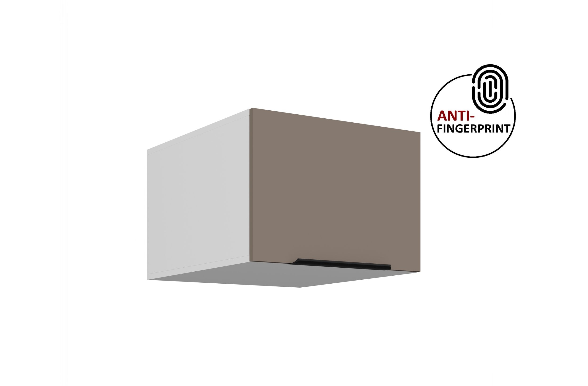 K&uuml;chen Aufsatzschrank 50 K&uuml;che ARIA Sandgrau matt K&uuml;chenzeile Anti Fingerprint - Bild 1