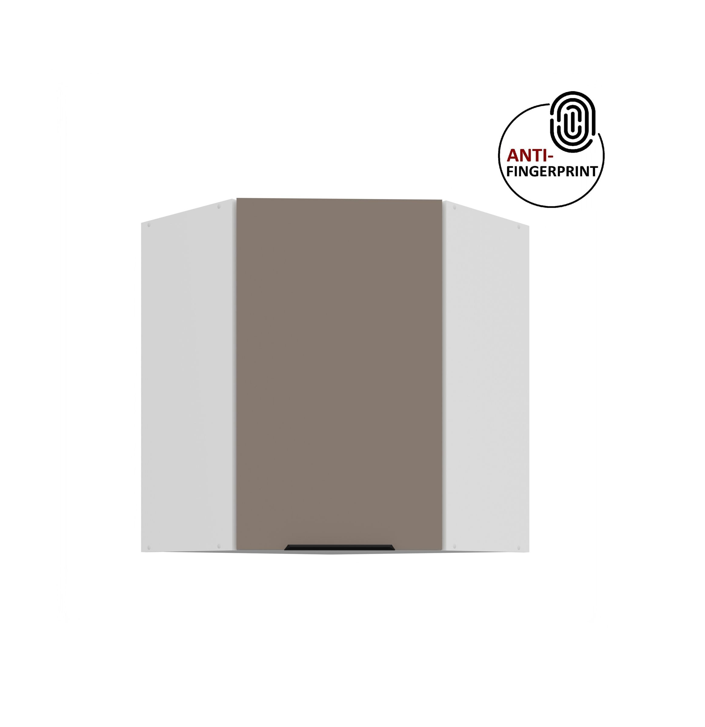 K&uuml;chen Eckschrank 60 K&uuml;che ARIA Sandgrau ultra matt Anti Fingerprint K&uuml;chenzeile - Bild 1