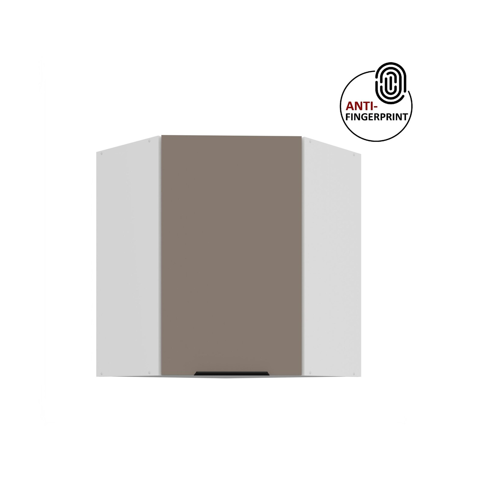 Küchen Eckschrank 60 Küche ARIA Sandgrau ultra matt Anti Fingerprint Küchenzeile