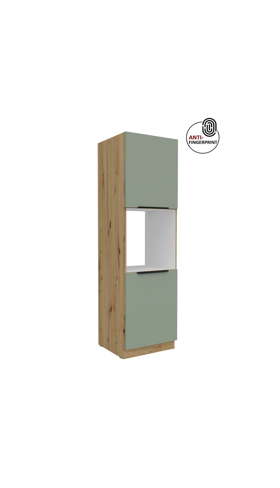 Küchen Hochschrank 60 cm Küche ARIA Aquamarin matt Anti Fingerprint Küchenzeile