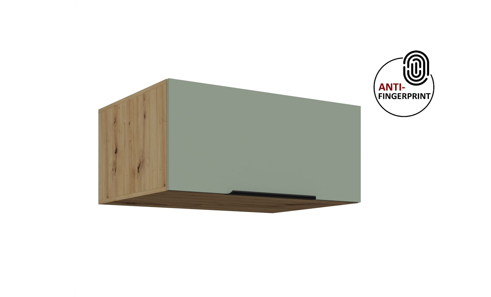 Küchen Aufsatzschrank 80 Küche ARIA Aquamarin matt Küchenzeile Anti Fingerprint