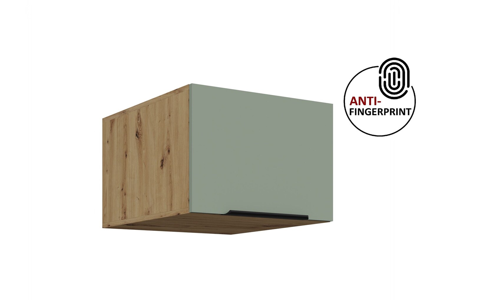 Küchen Aufsatzschrank 50 Küche ARIA Aquamarin Küchenzeile Anti Fingerprint