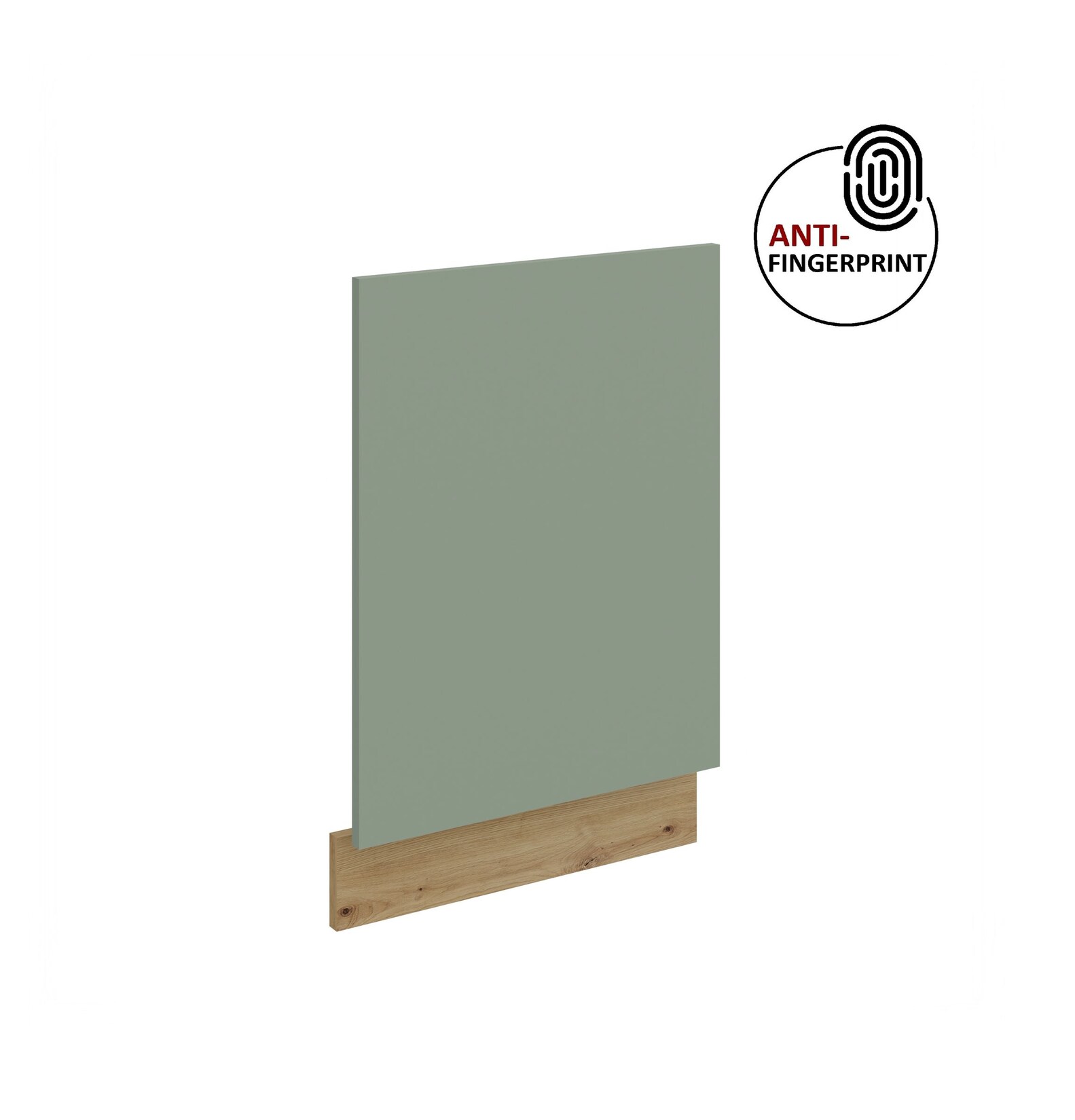 Frontblende für integrierten Geschirrspüler 45 cm ARIA Aquamarin + Eiche Artisan