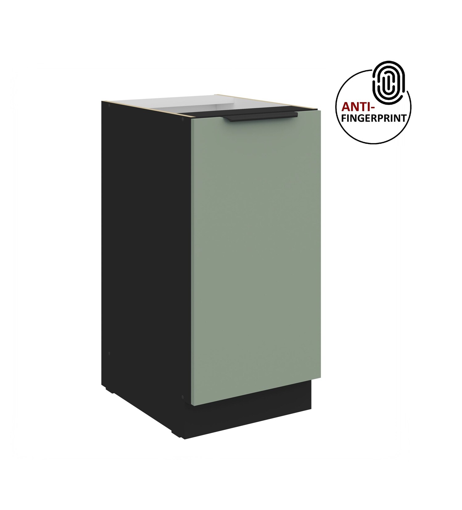 Küchen Unterschrank 40 Küche ARIA Aquamarin matt Anti Fingerprint Küchenzeile