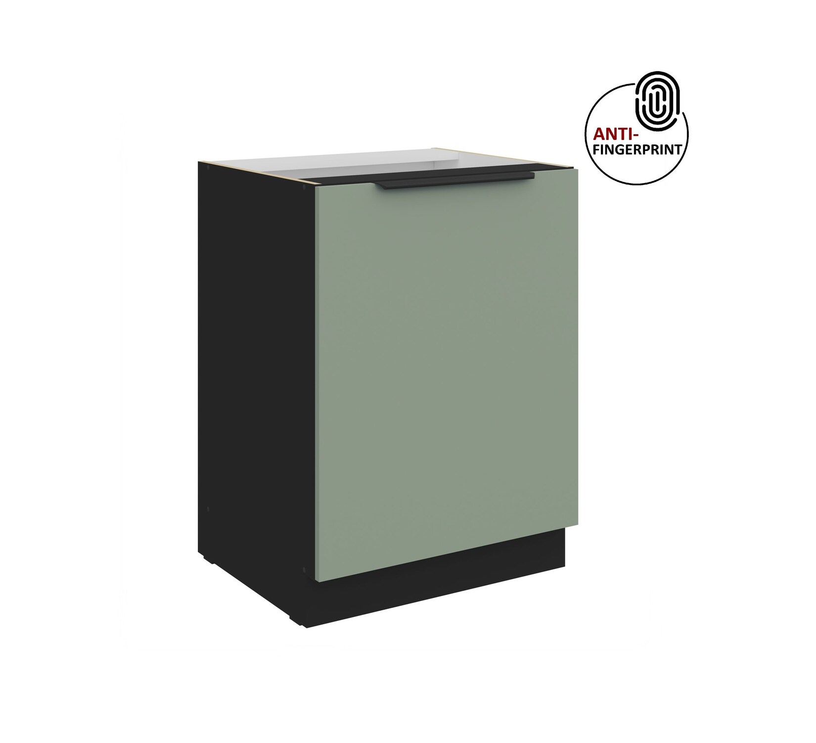 Küchen Unterschrank 60 Küche ARIA Aquamarin matt Anti Fingerprint Küchenzeile