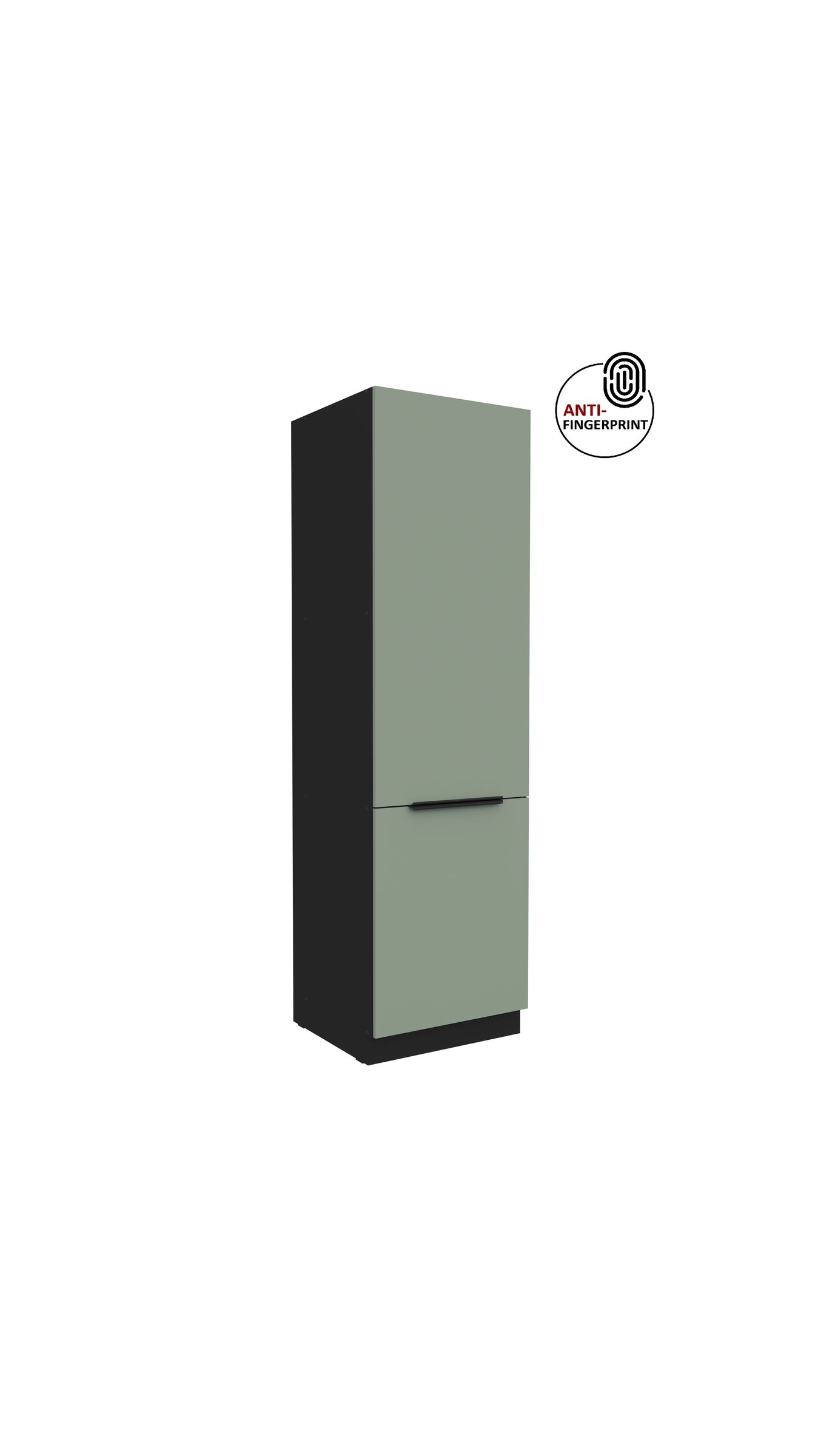 K&uuml;chen Hochschrank 60 cm K&uuml;che ARIA Aquamarin matt Anti Fingerprint K&uuml;chenzeile - Bild 1