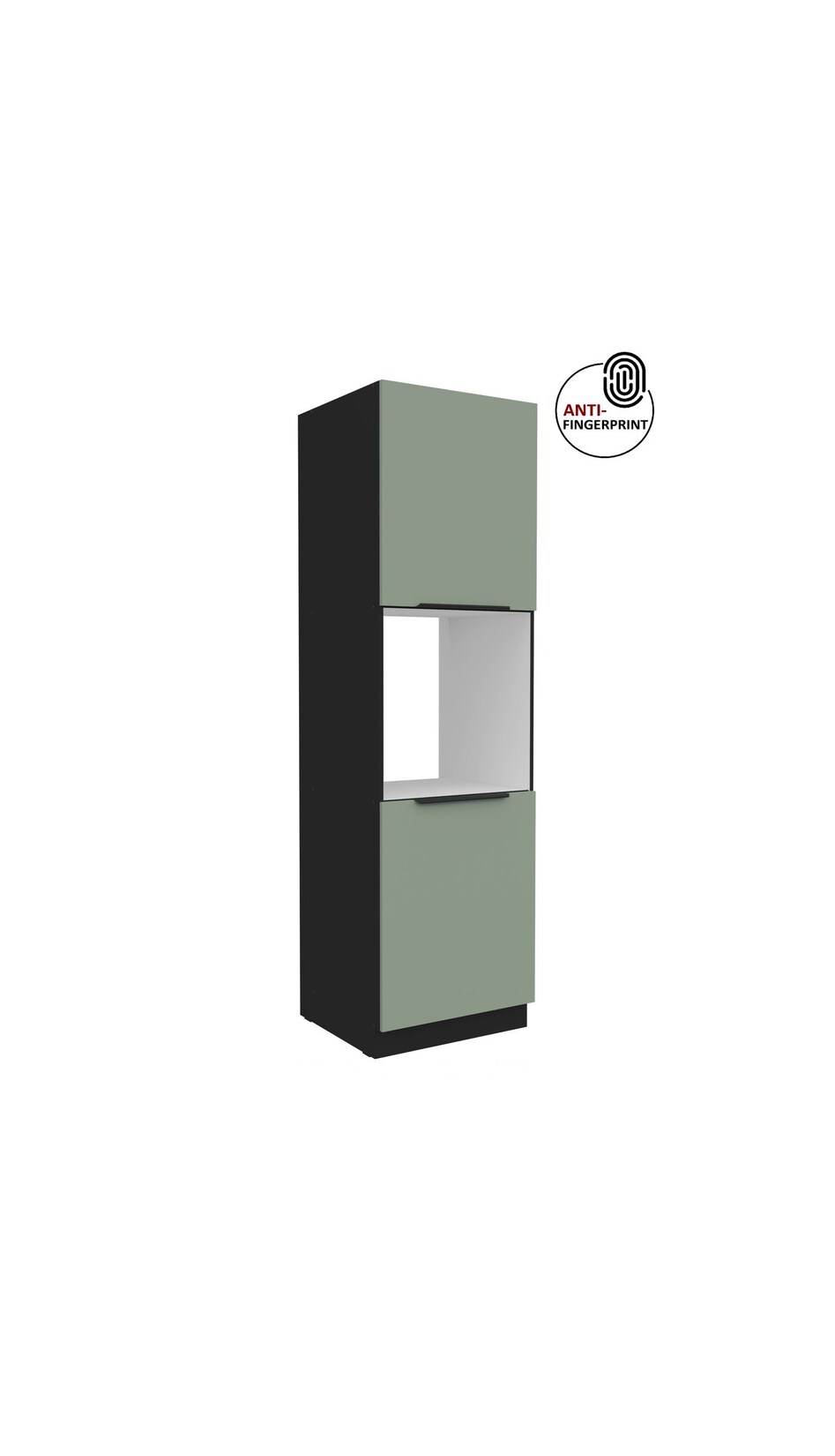 Küchen Hochschrank 60 cm Küche ARIA Aquamarin matt Anti Fingerprint Küchenzeile