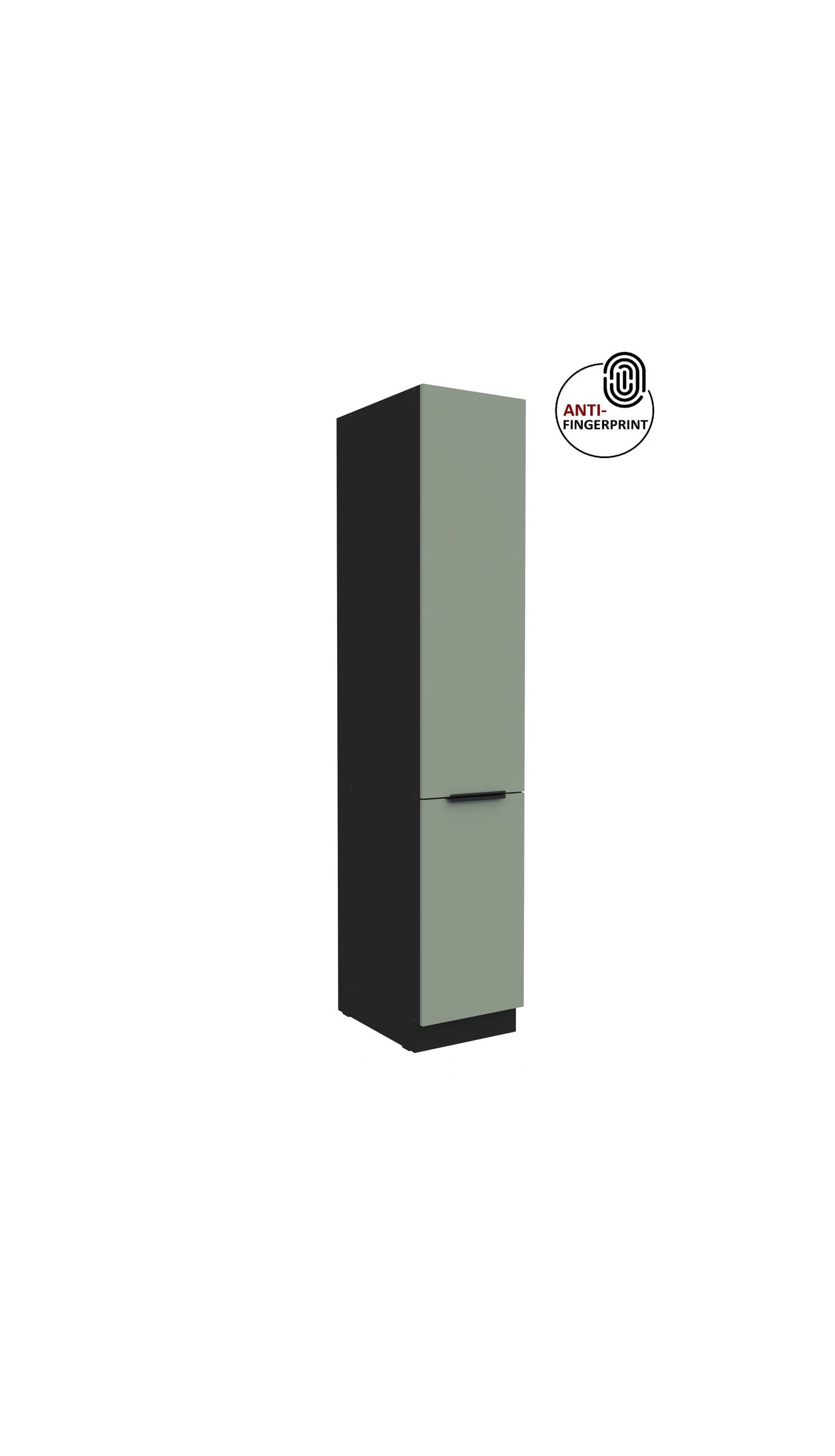K&uuml;chen Hochschrank 40 cm K&uuml;che ARIA Aquamarin matt Anti Fingerprint K&uuml;chenzeile - Bild 1