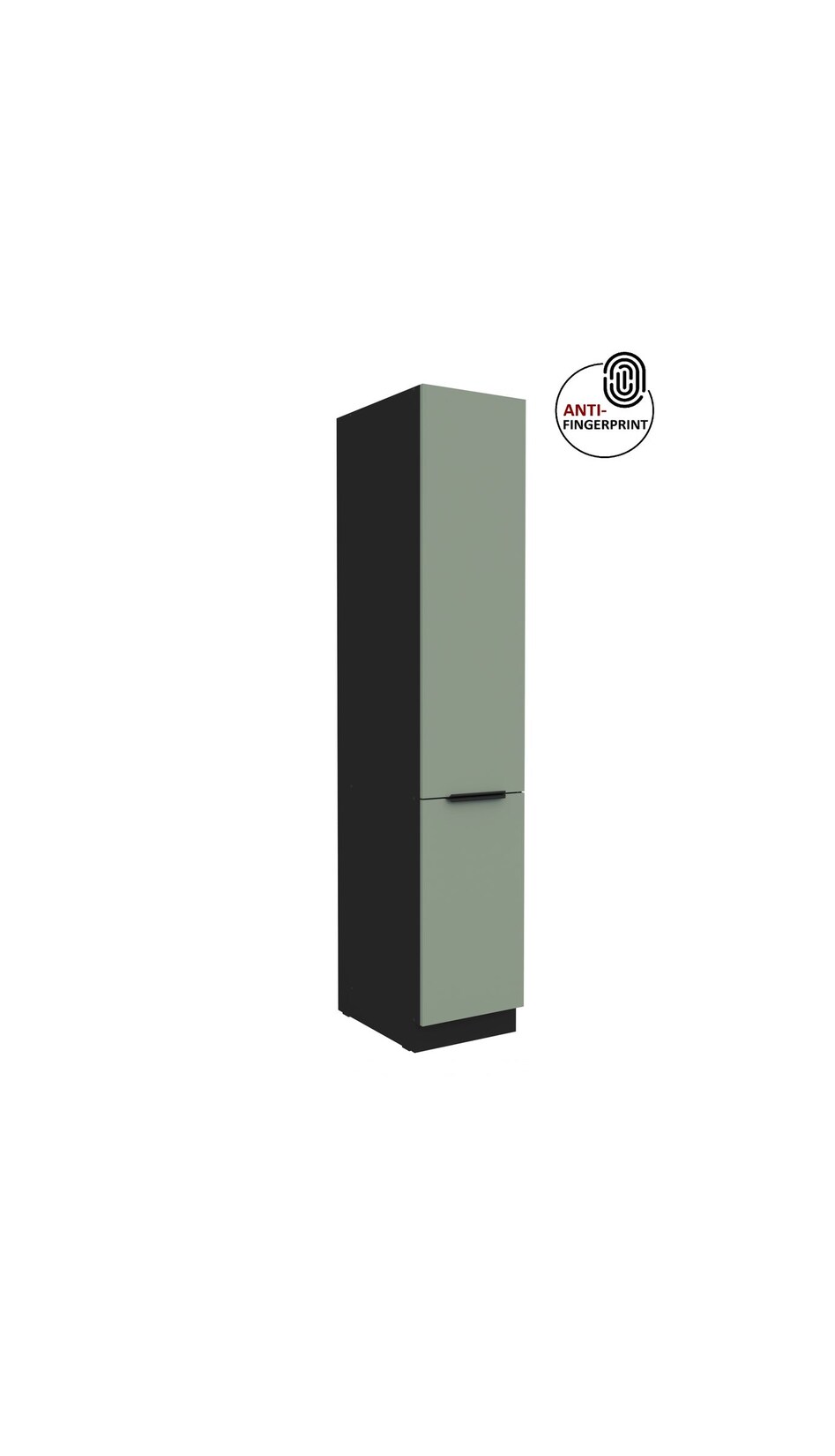 Küchen Hochschrank 40 cm Küche ARIA Aquamarin matt Anti Fingerprint Küchenzeile