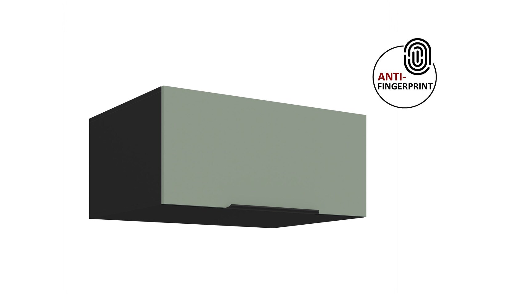 Küchen Aufsatzschrank 80 Küche ARIA Aquamarin matt Küchenzeile Anti Fingerprint