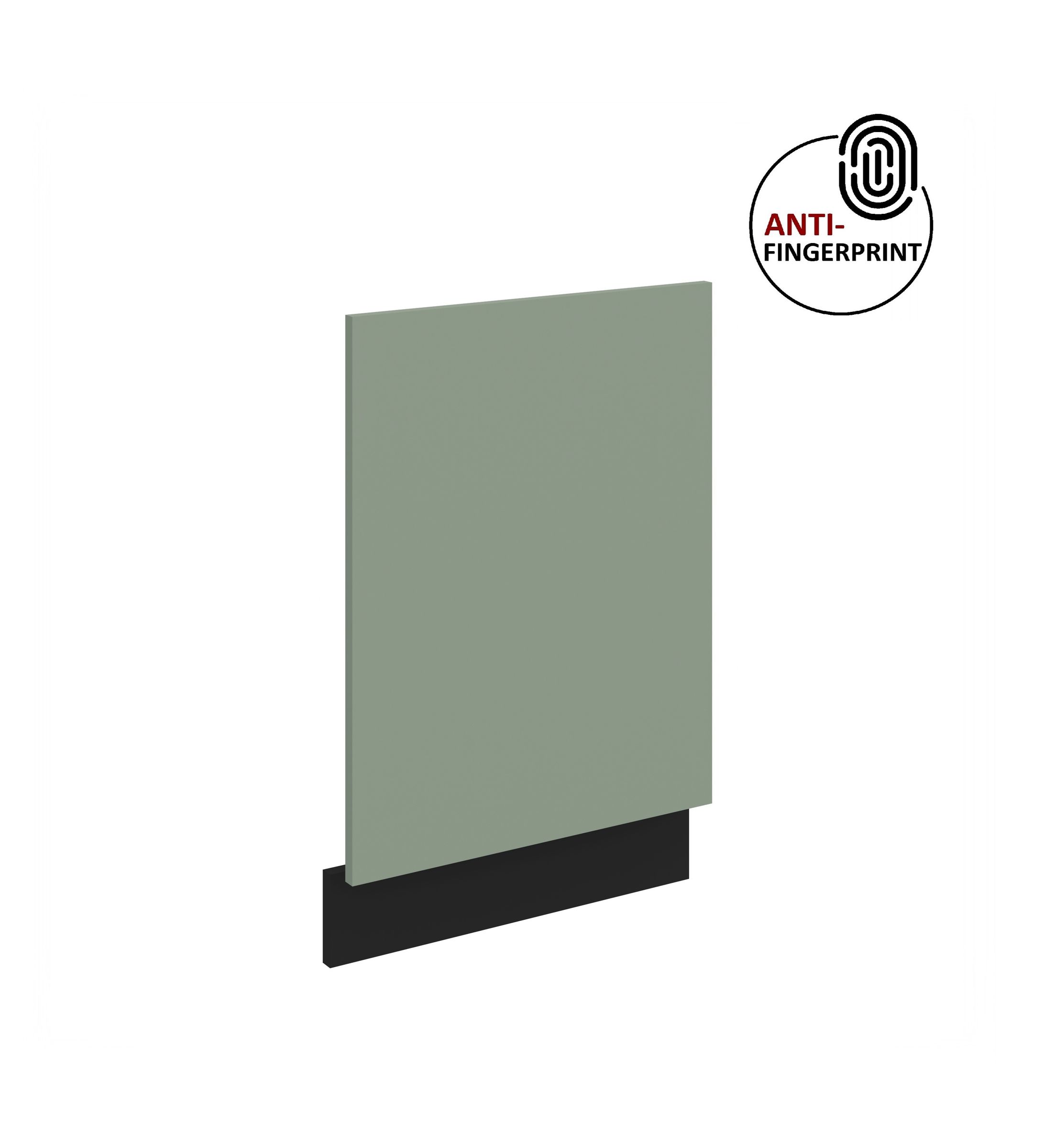 Frontblende f&uuml;r integrierten Geschirrsp&uuml;ler 45 cm ARIA Aquamarin + Schwarz matt - Bild 1