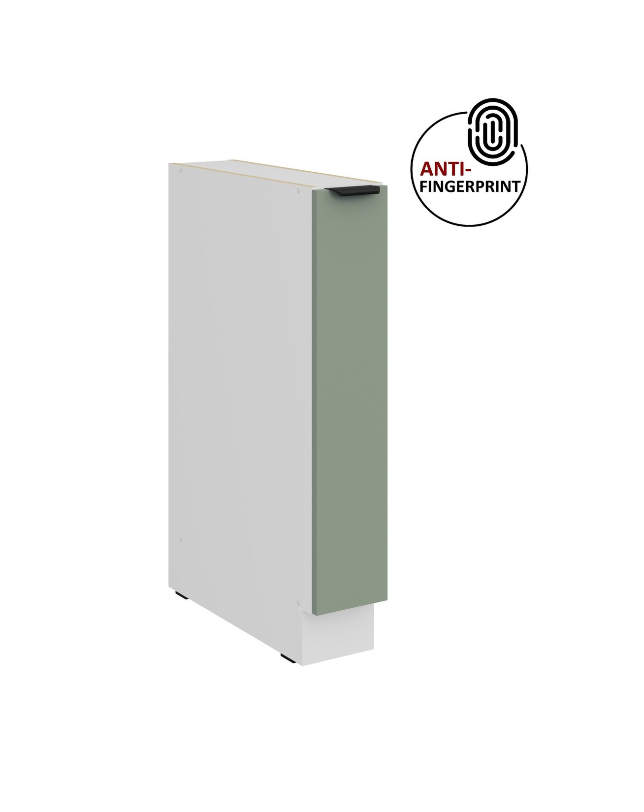 Küchen Unterschrank Schrankauszug 15 Küche ARIA Aquamarin matt Anti Fingerprint