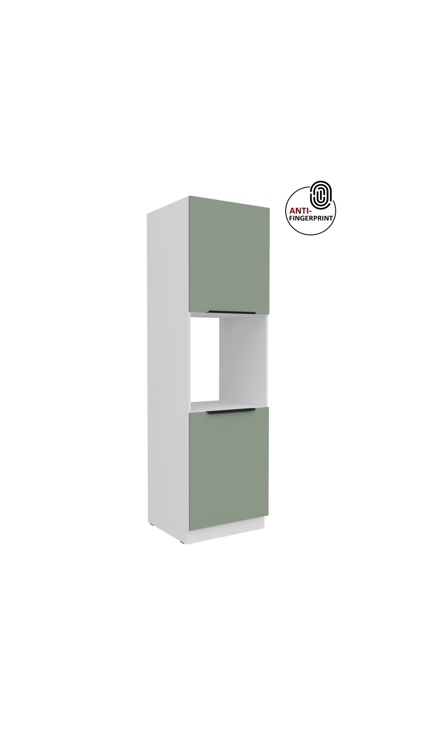 K&uuml;chen Hochschrank 60 cm K&uuml;che ARIA Aquamarin matt Anti Fingerprint K&uuml;chenzeile - Bild 1