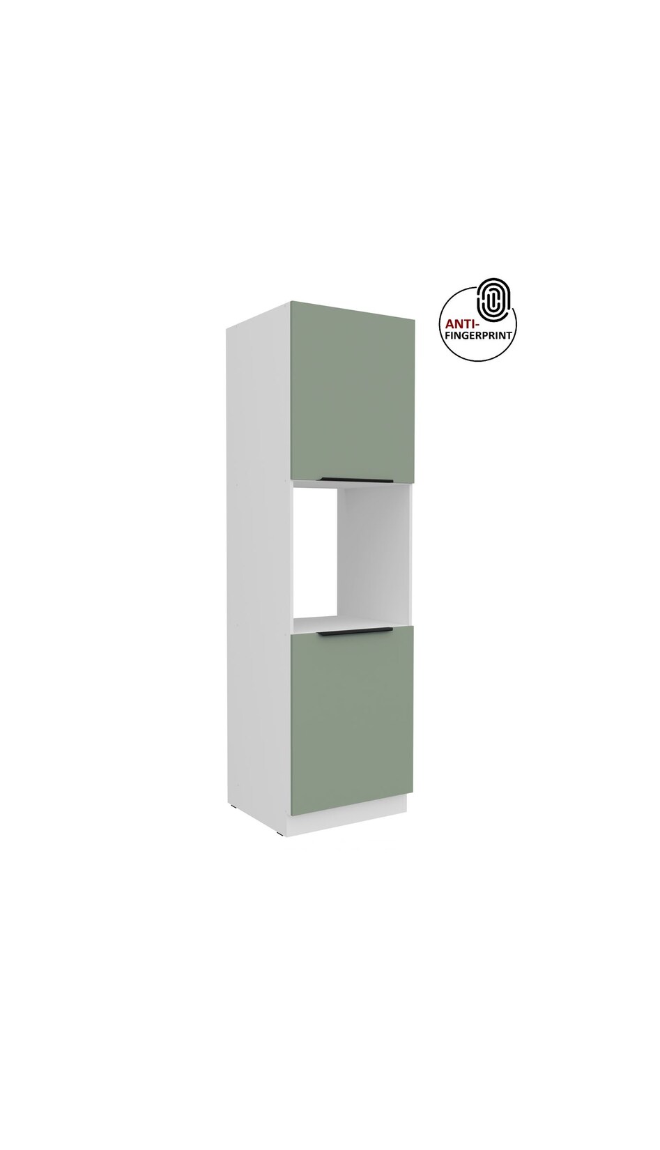 Küchen Hochschrank 60 cm Küche ARIA Aquamarin matt Anti Fingerprint Küchenzeile