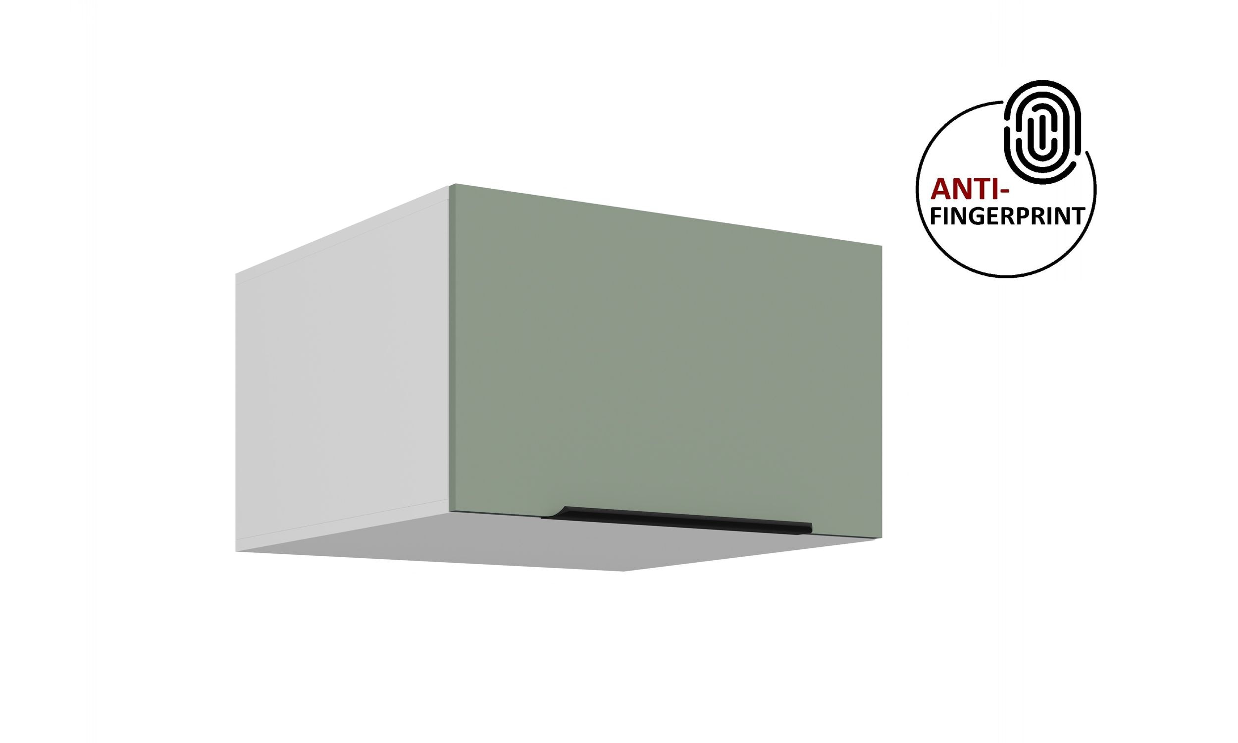 K&uuml;chen Aufsatzschrank 60 K&uuml;che ARIA Aquamarin matt K&uuml;chenzeile Anti Fingerprint - Bild 1